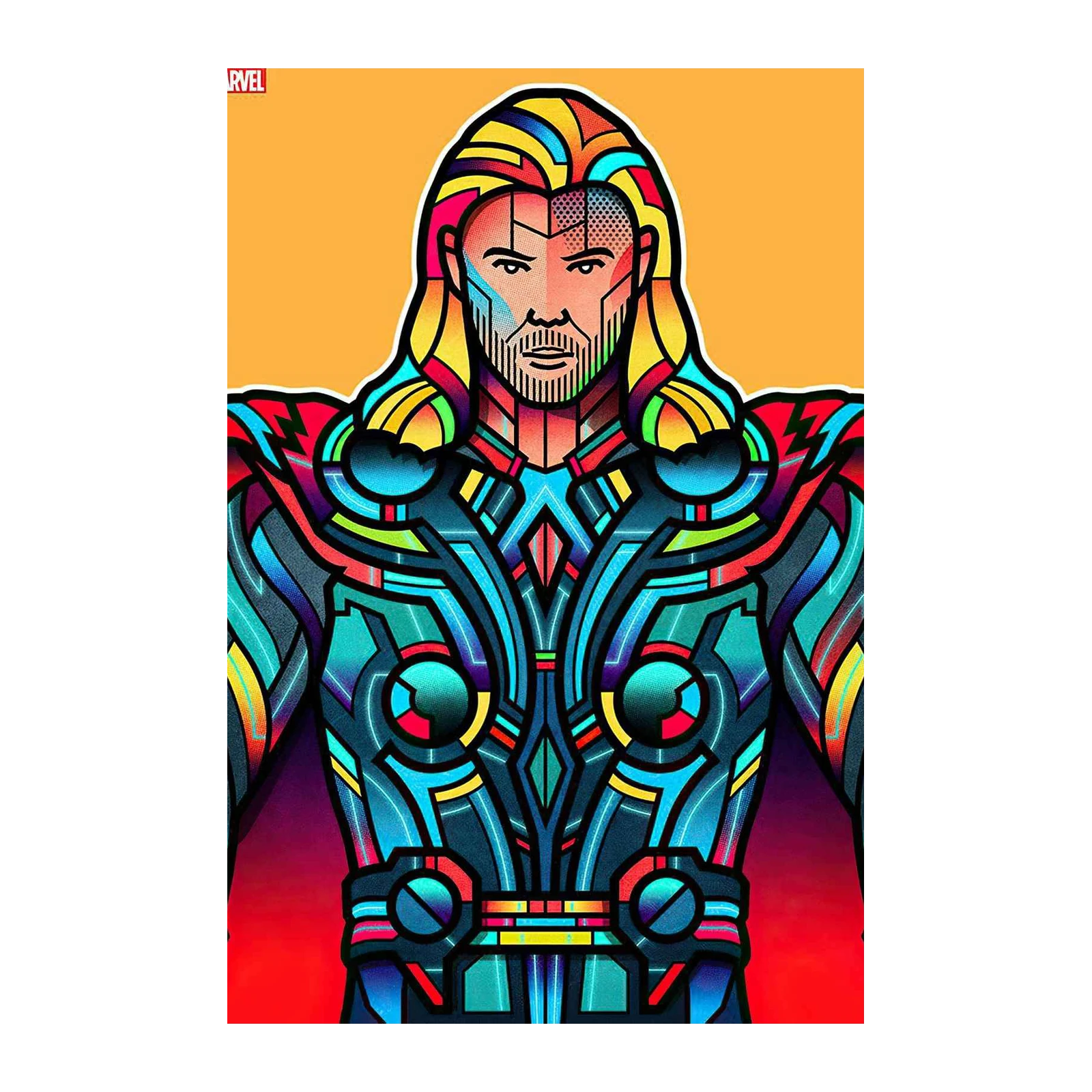 Vibrant Thor Superhero Wall Art Art