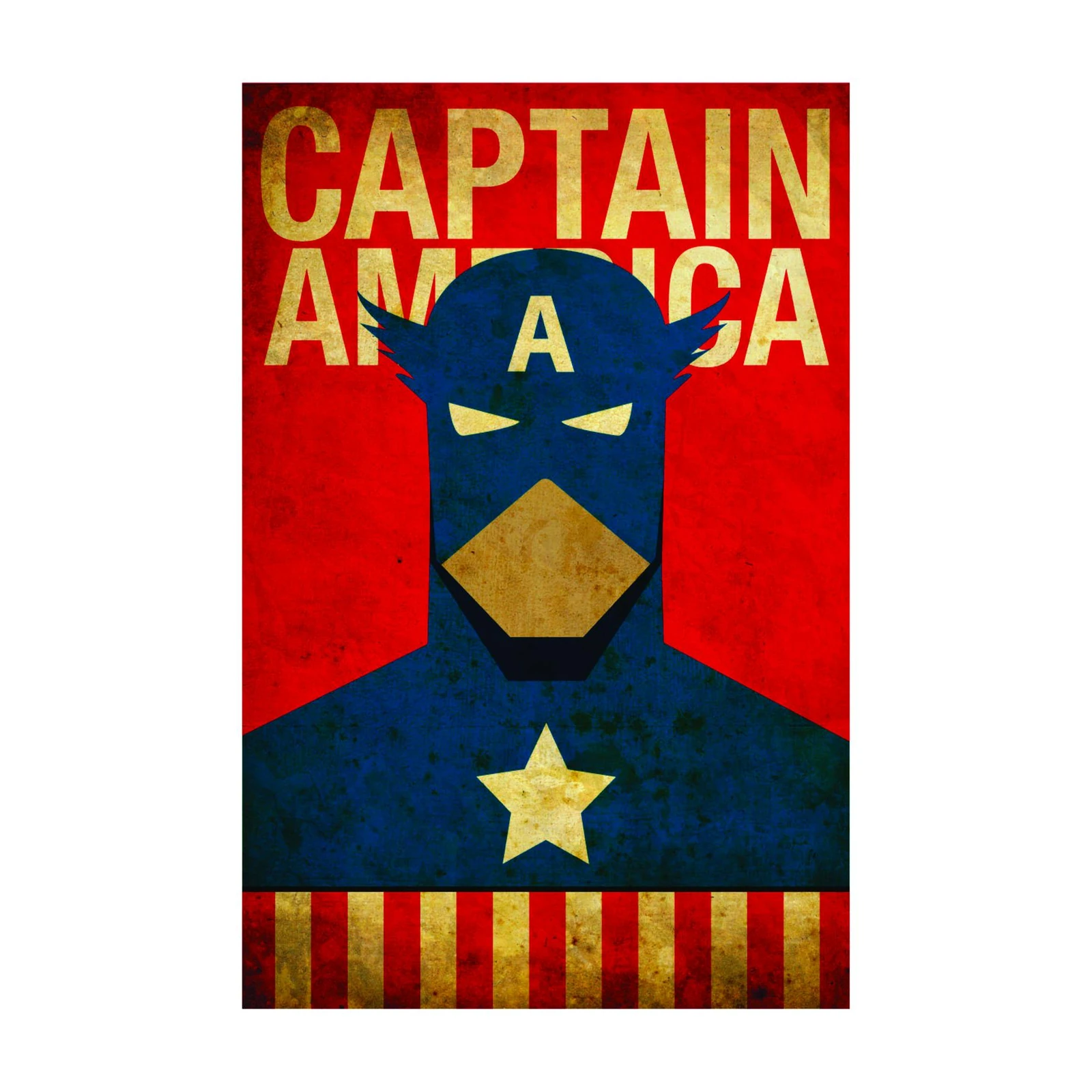 Vintage Captain America Iconic Wall Art