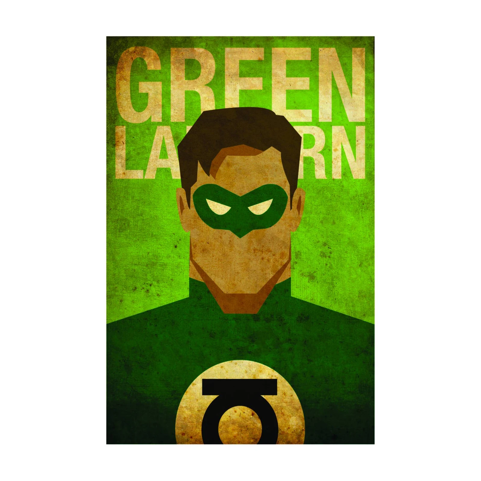 Heroic Green Lantern Vintage Poster Wall Art
