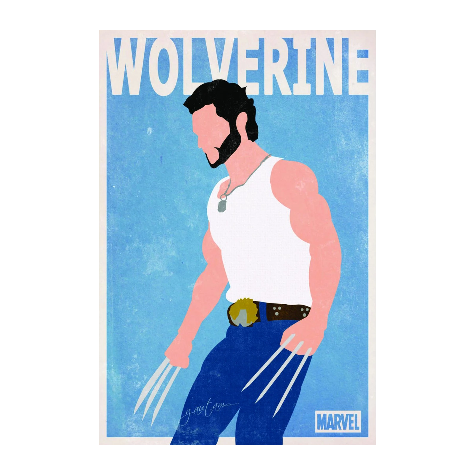 Wolverine Minimalist Marvel Wall Art