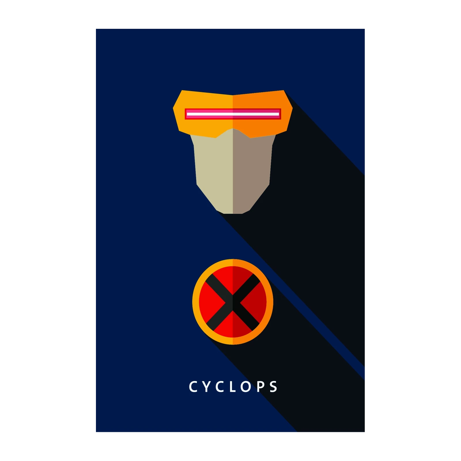 Cyclops Minimalist X-Men Wall Art