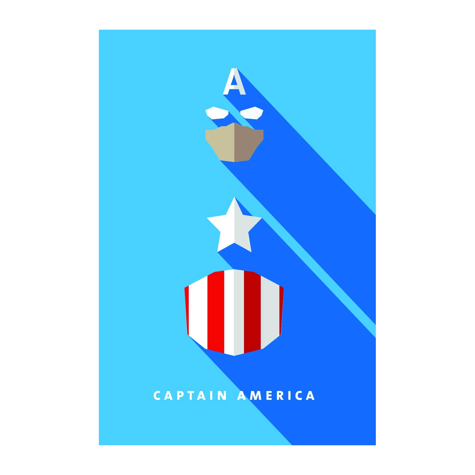 Captain America Minimalist Art Wall Art
