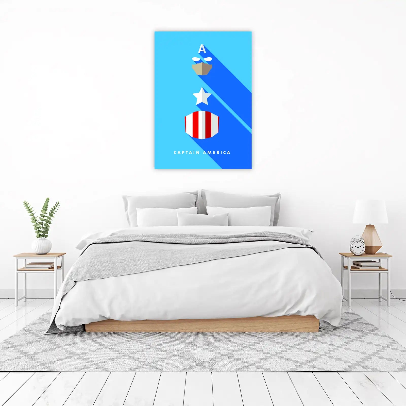 Captain America Minimalist Art Wall Art