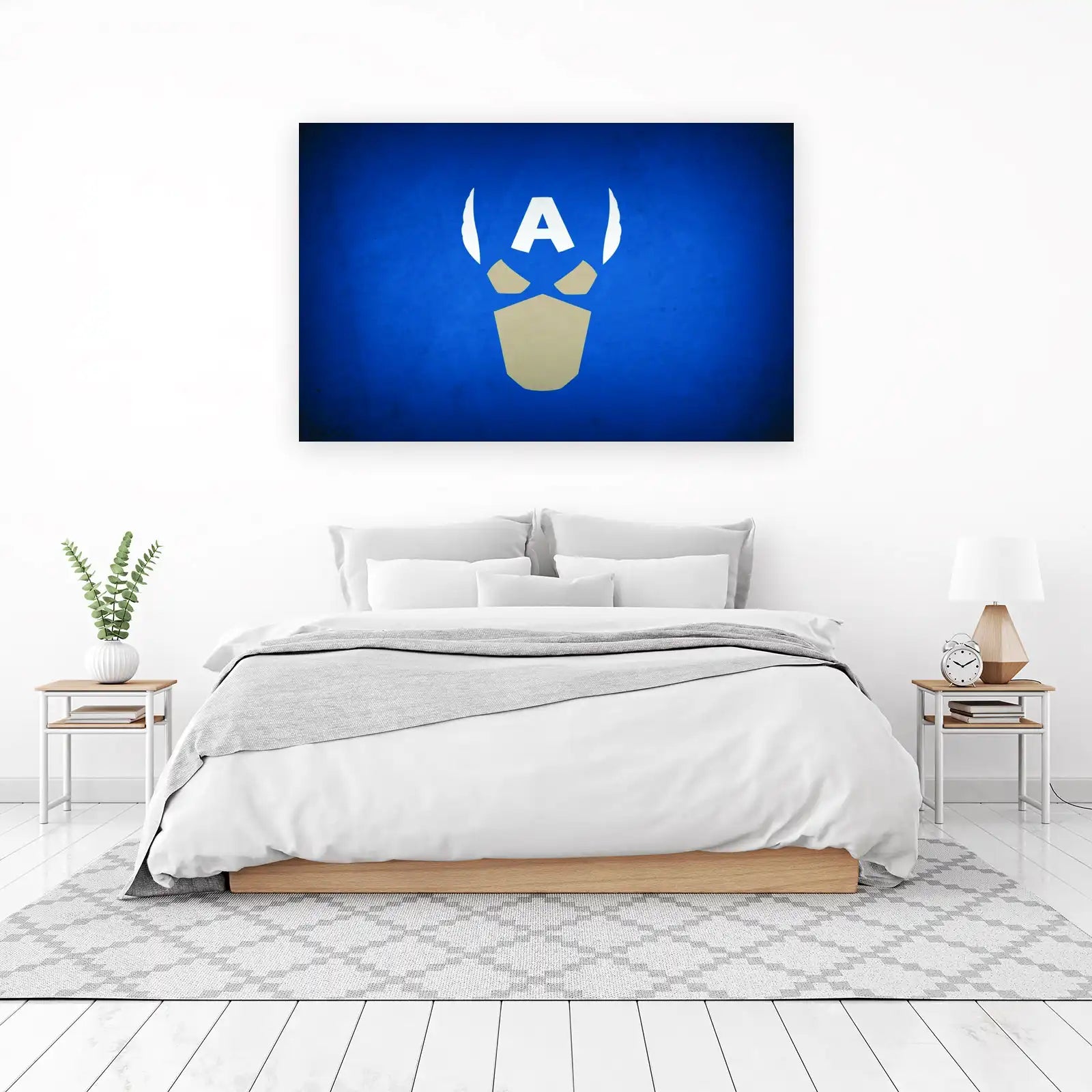 Minimalist Captain America Shield Wall Art