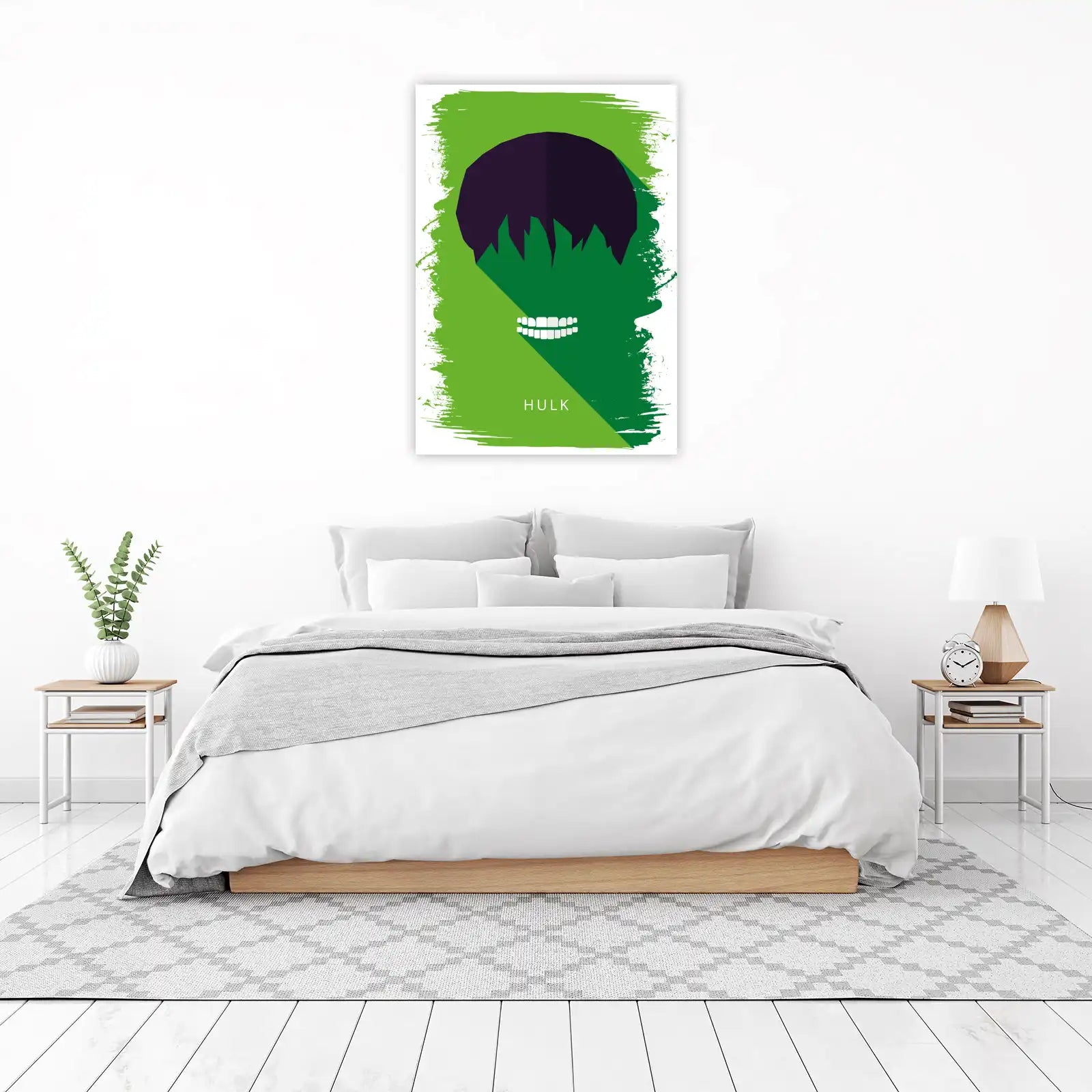 Hulk Minimalist Comic Art Wall Art