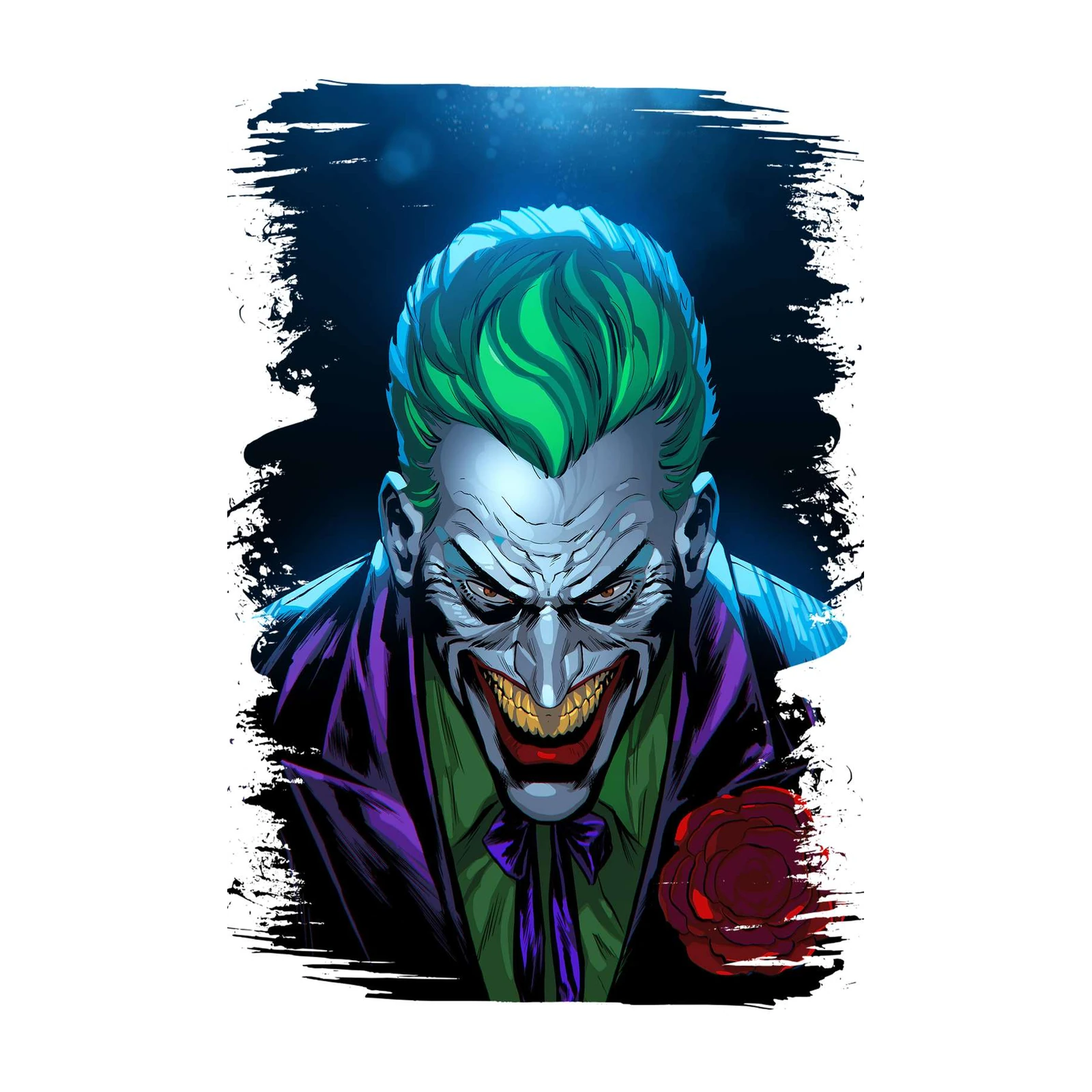 Grinning Joker Iconic Comic Art Wall Art