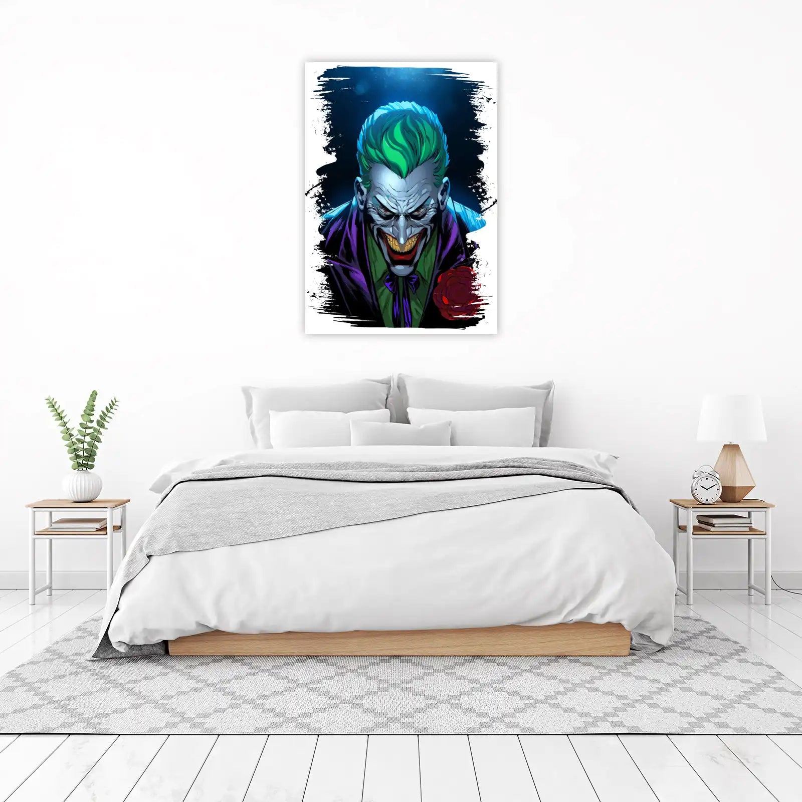 Grinning Joker Iconic Comic Art Wall Art