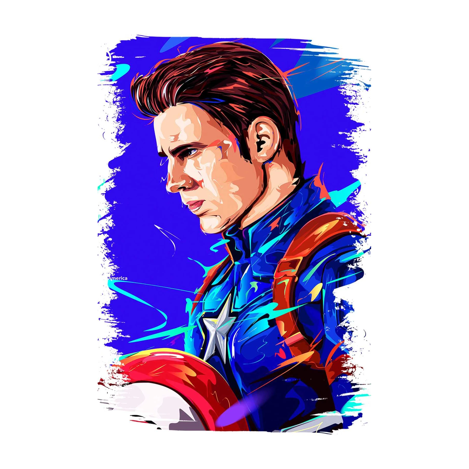 Dynamic Captain America Pop Art Wall Art