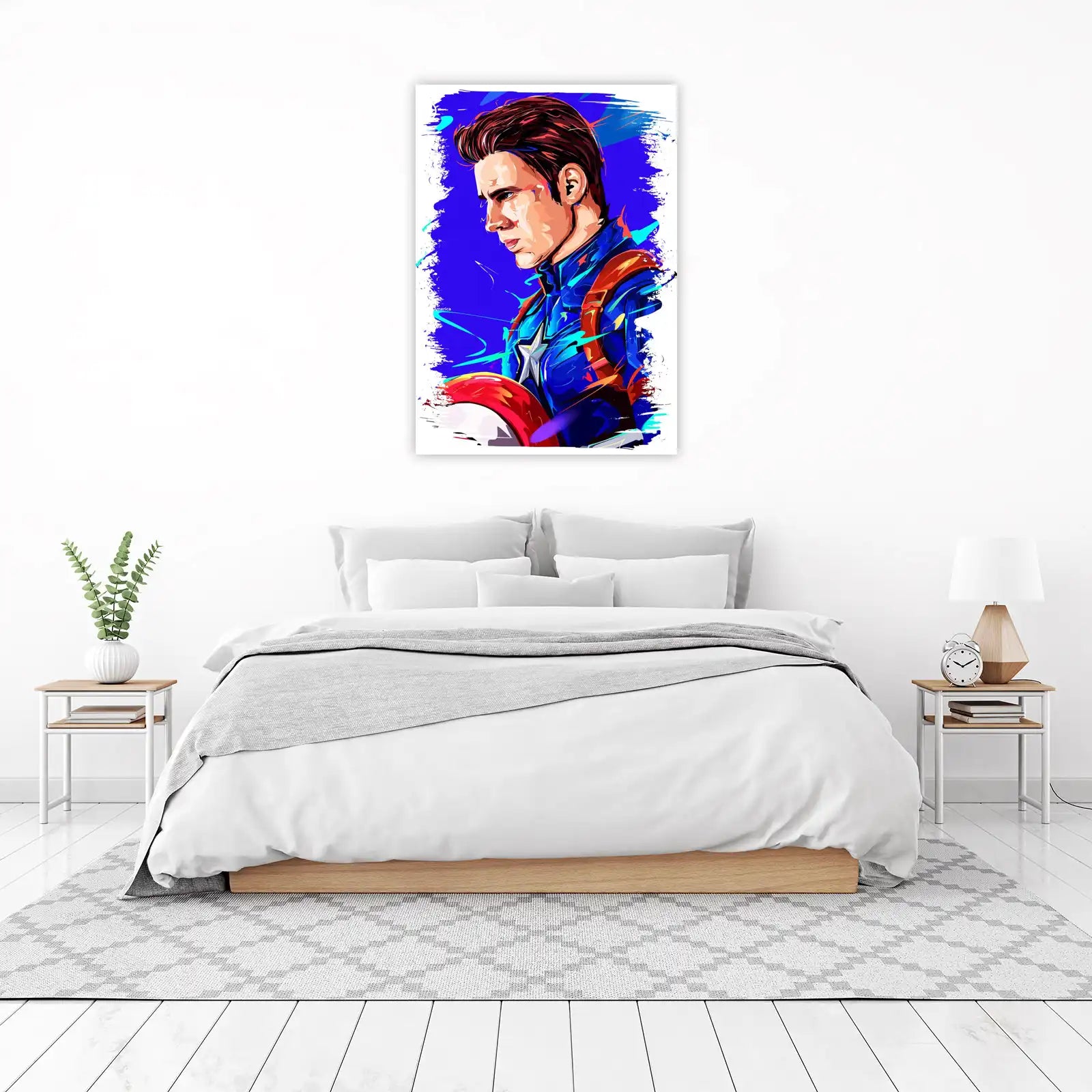 Dynamic Captain America Pop Art Wall Art