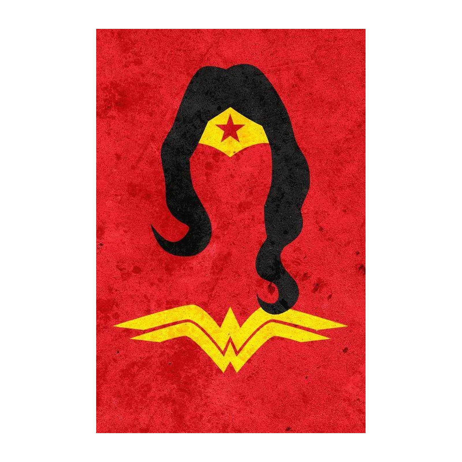 Iconic Wonder Woman Silhouette Wall Art
