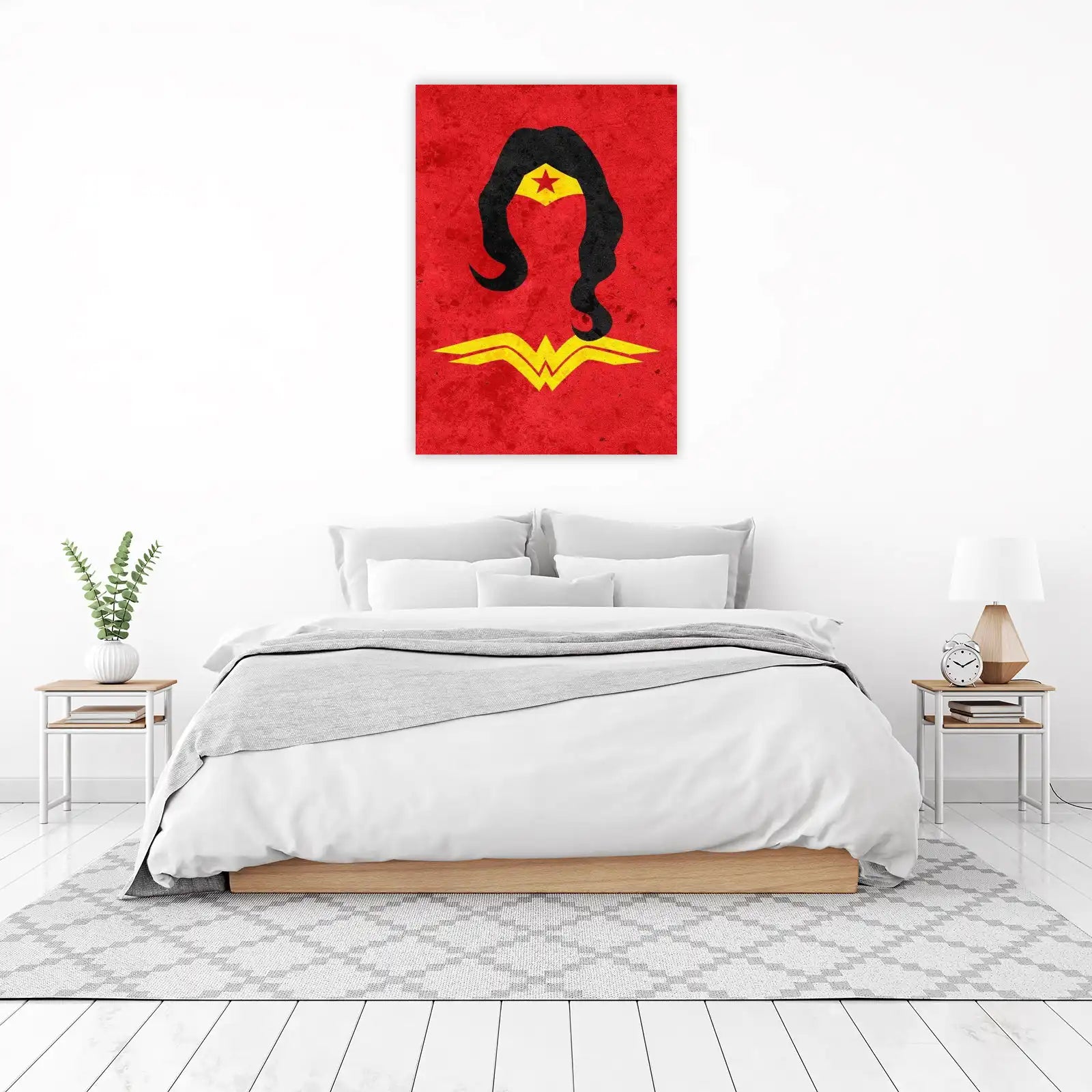 Iconic Wonder Woman Silhouette Wall Art