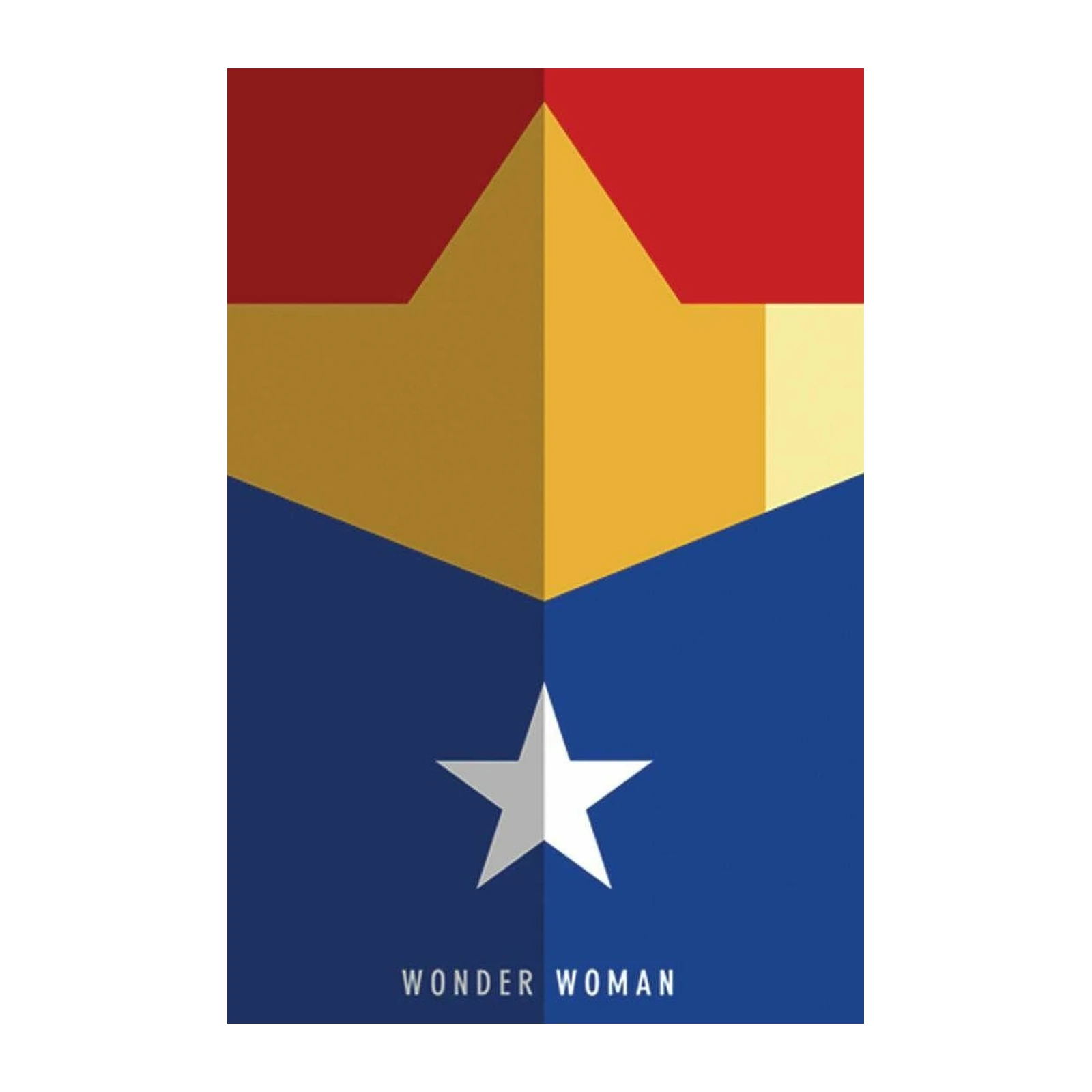 Iconic Wonder Woman Geometric Wall Art