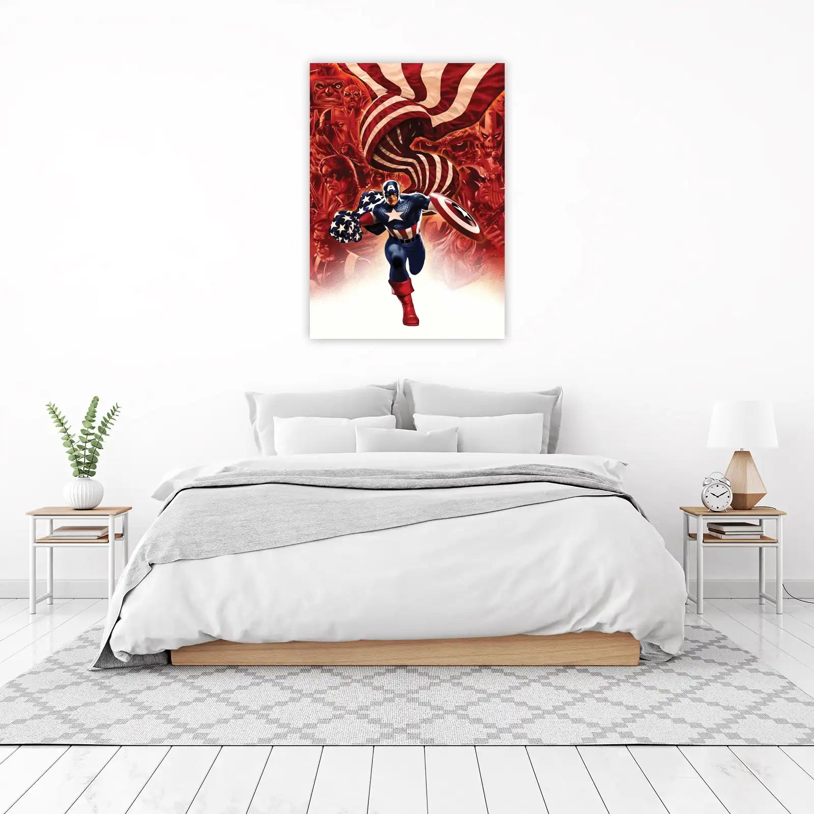 Captain America Heroic Action Wall Art