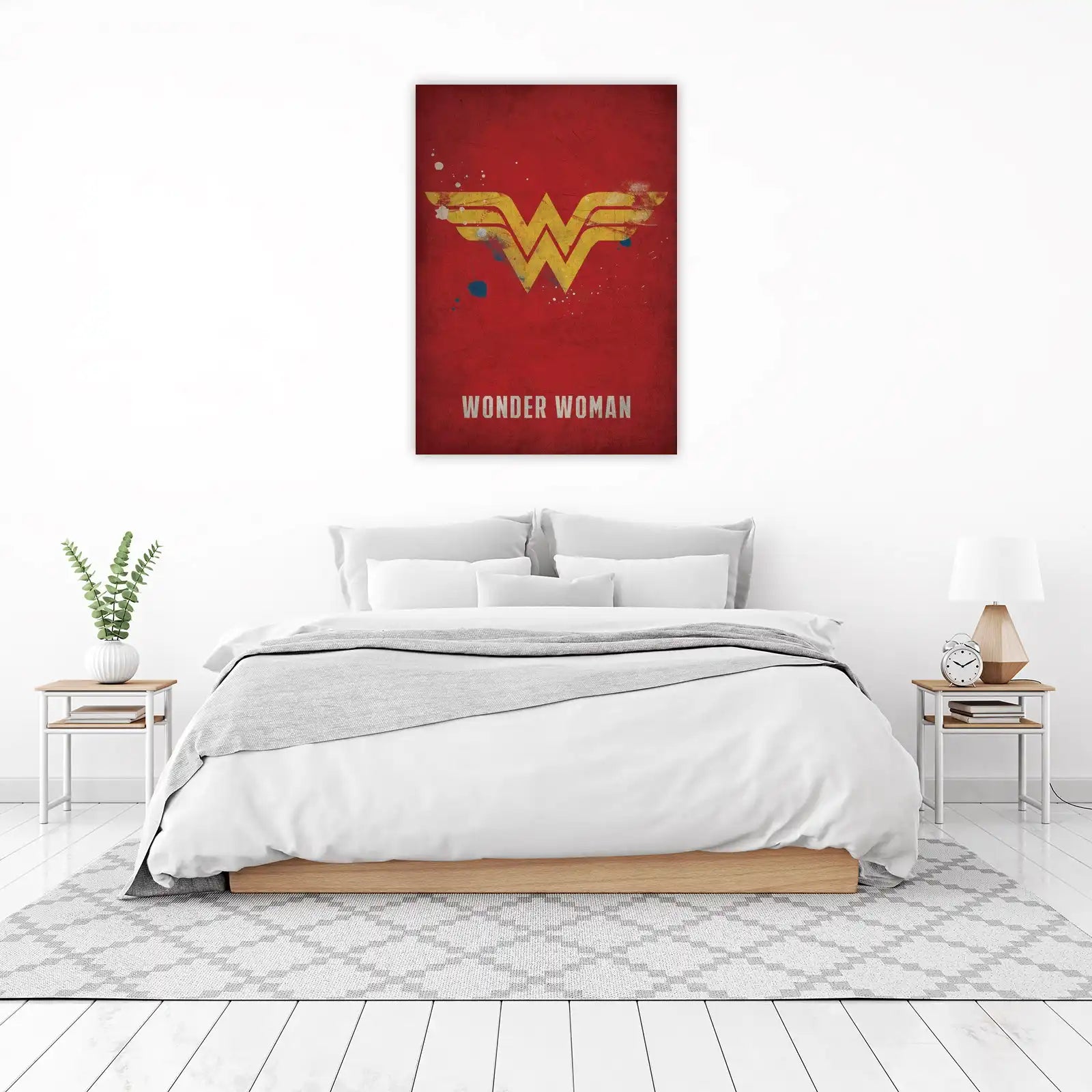 Iconic Wonder Woman Logo Distressed Wall Art