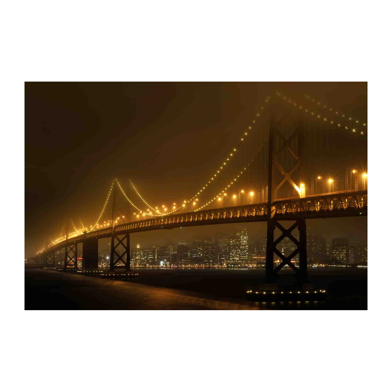 San Francisco Bridge Night View Wall Art