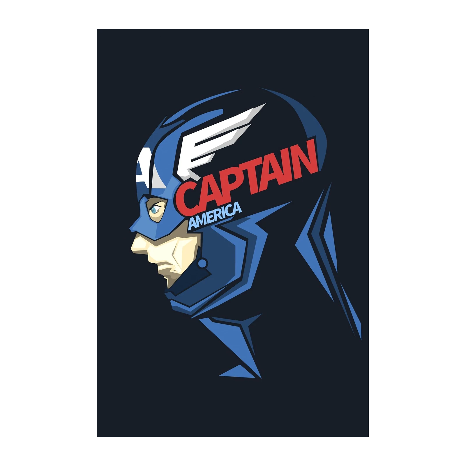 Captain America Comic Style Wall Art