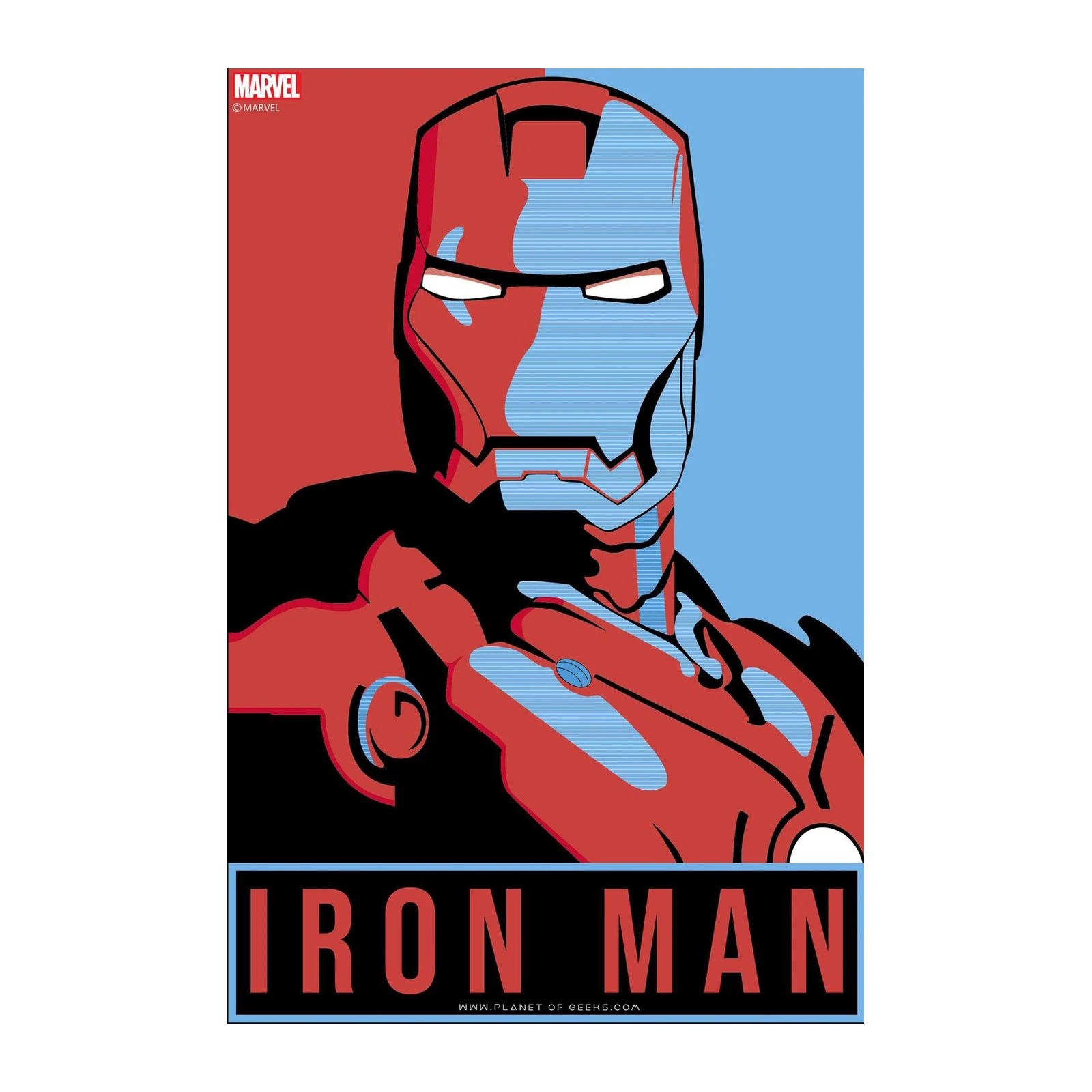 Iconic Iron Man Pop Art Wall Art