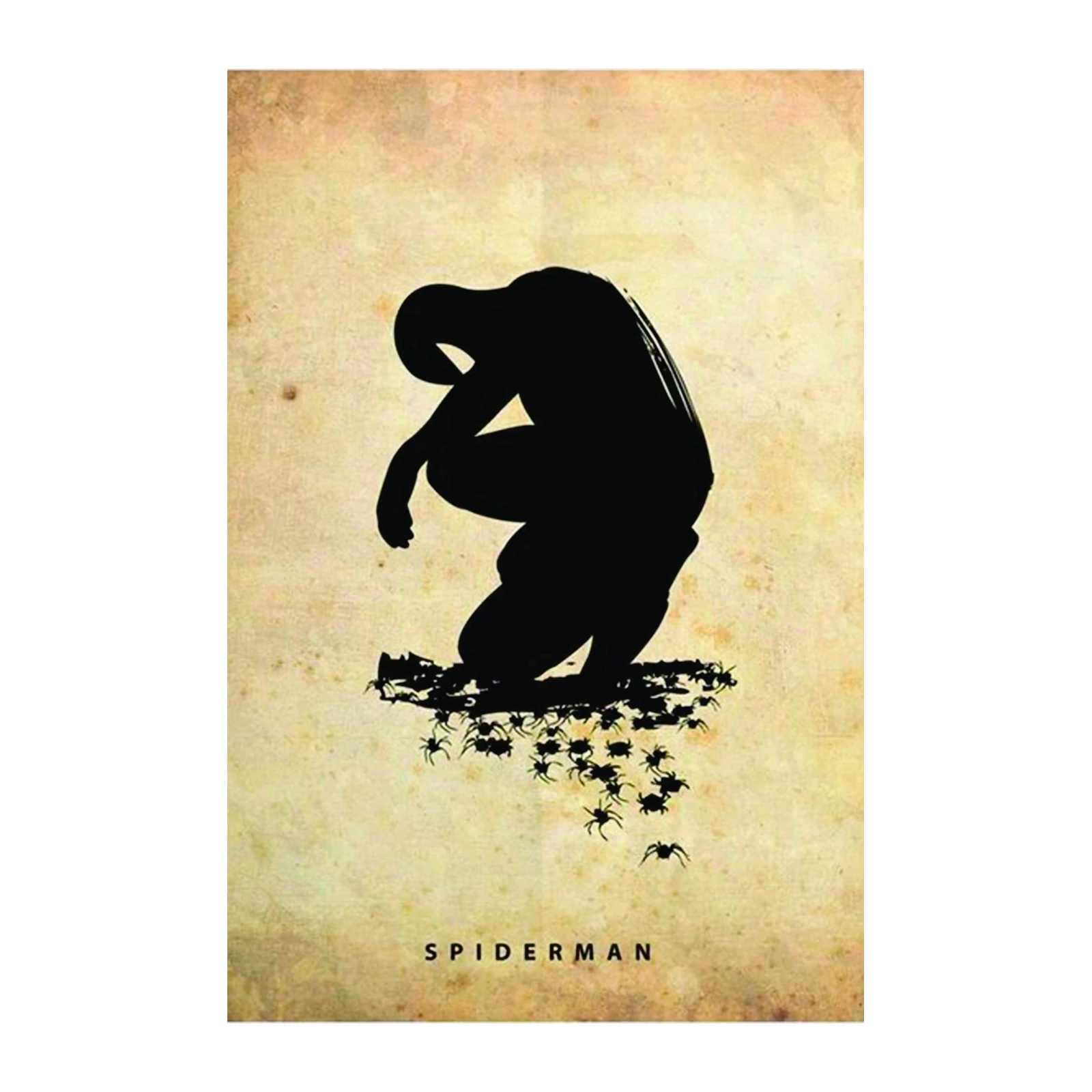 Spiderman Silhouette Spider Crawl Wall Art