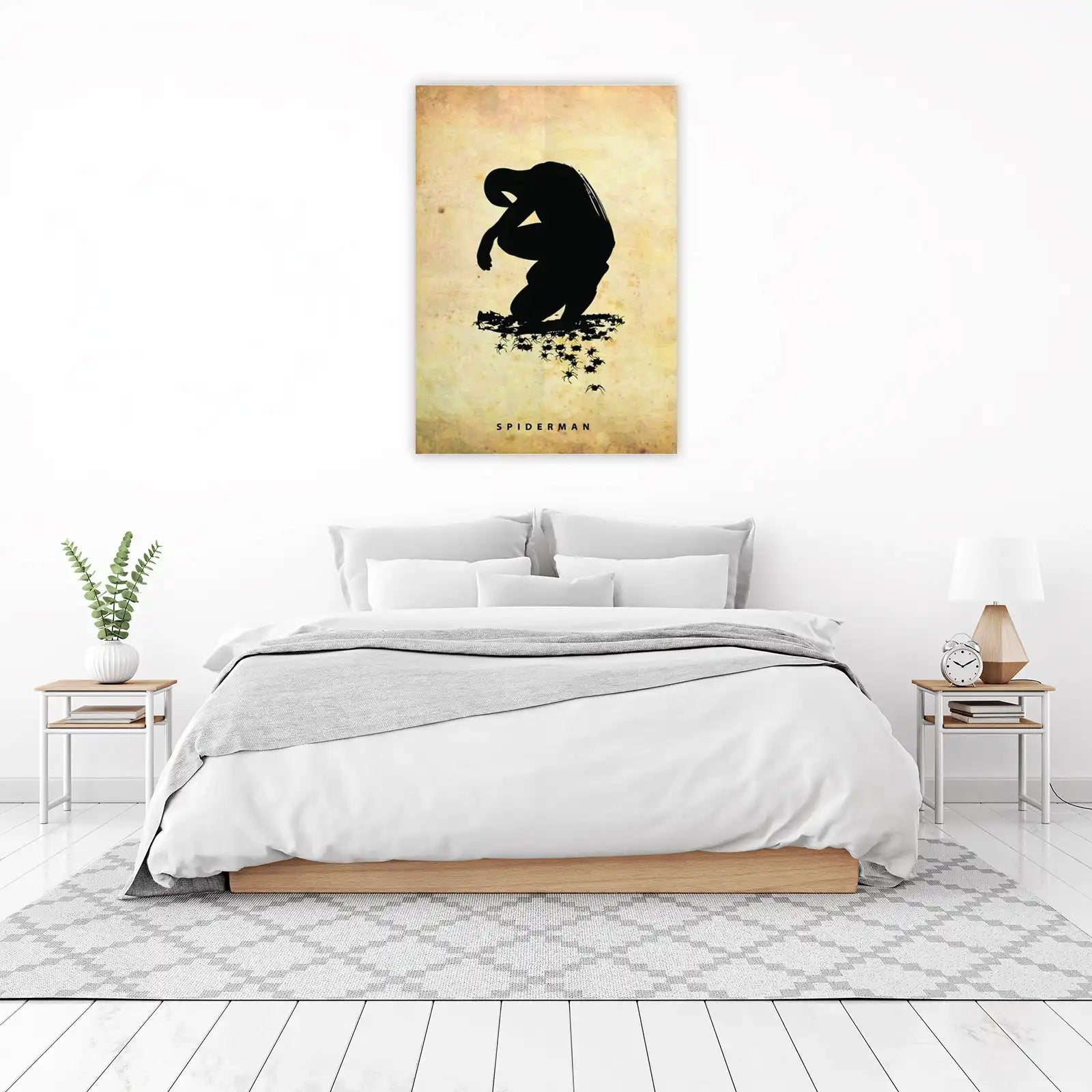 Spiderman Silhouette Spider Crawl Wall Art