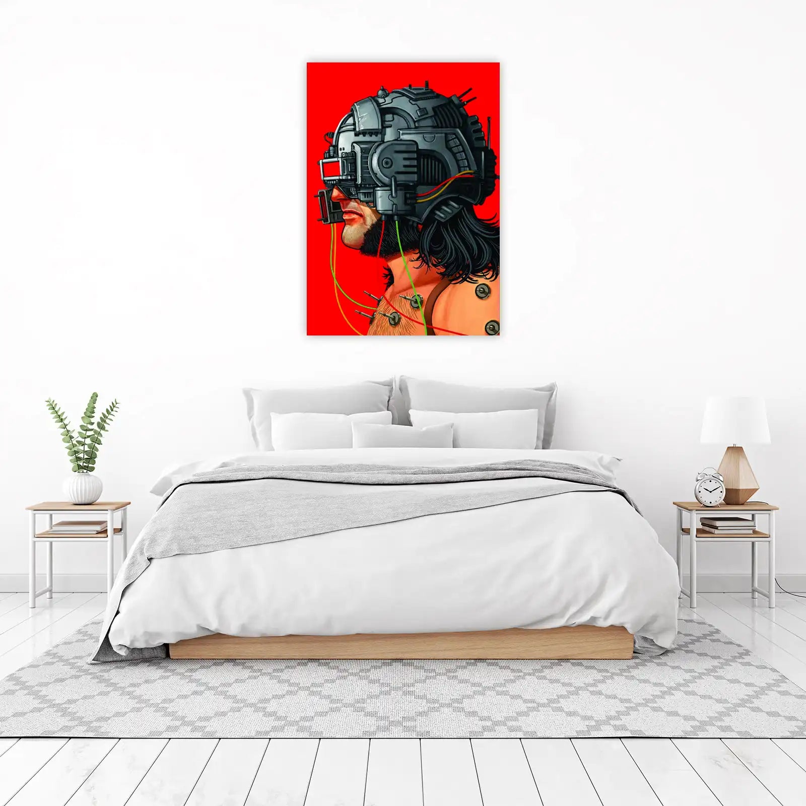Cyberpunk Warrior Sci-Fi Wall Art
