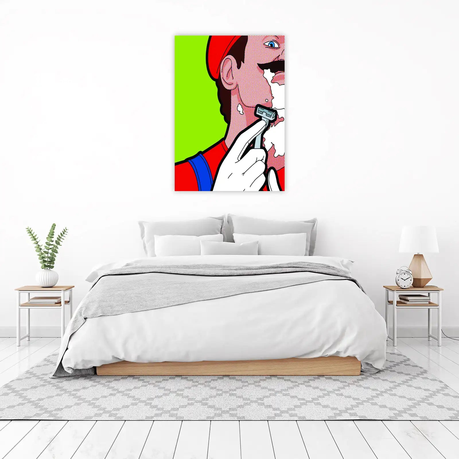 Pop Art Shaving Mario Wall Art