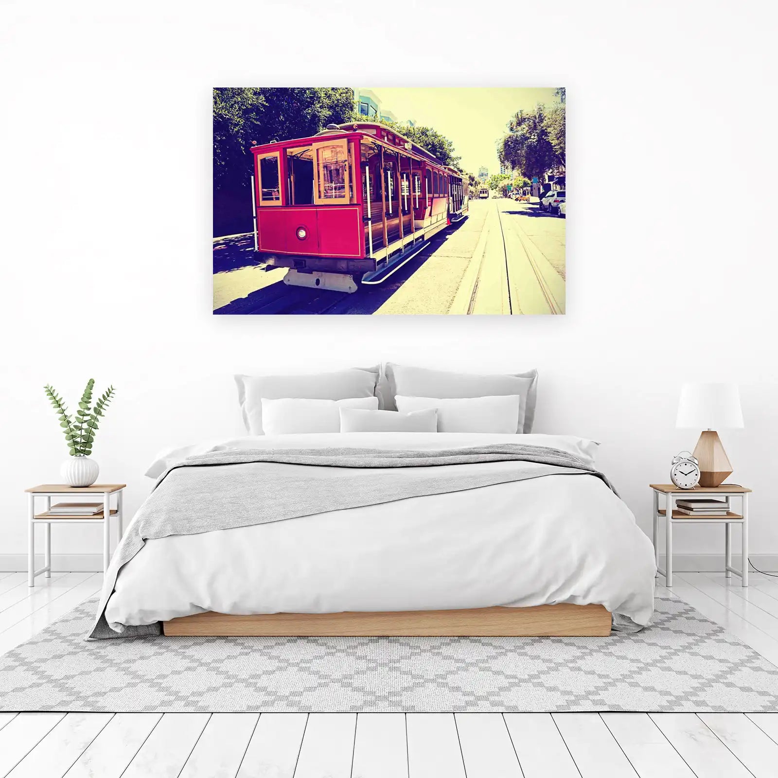 San Francisco Cable Car Street Scene Wall Art