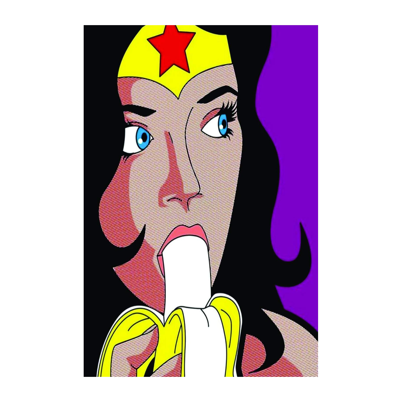 Pop Art Wonder Woman Banana Wall Art