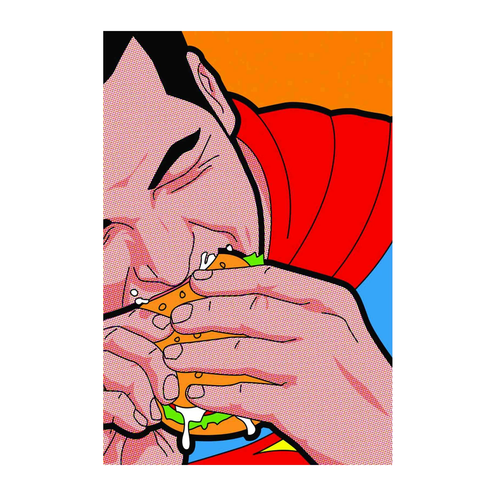 Pop Art Burger Hero Wall Art