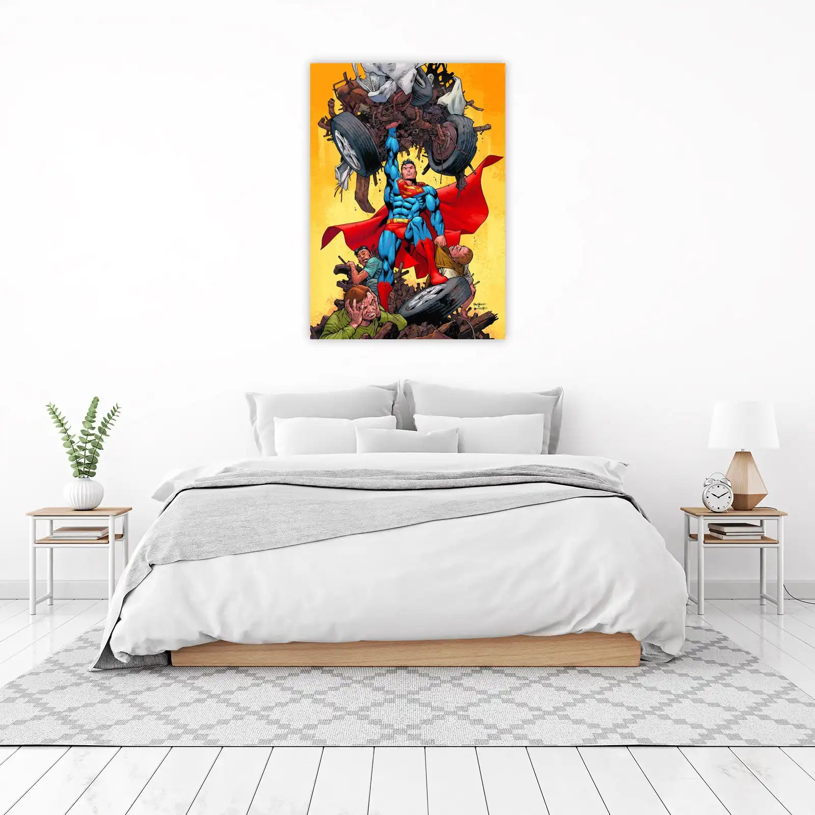 Superman Lifting Wreckage Wall Art