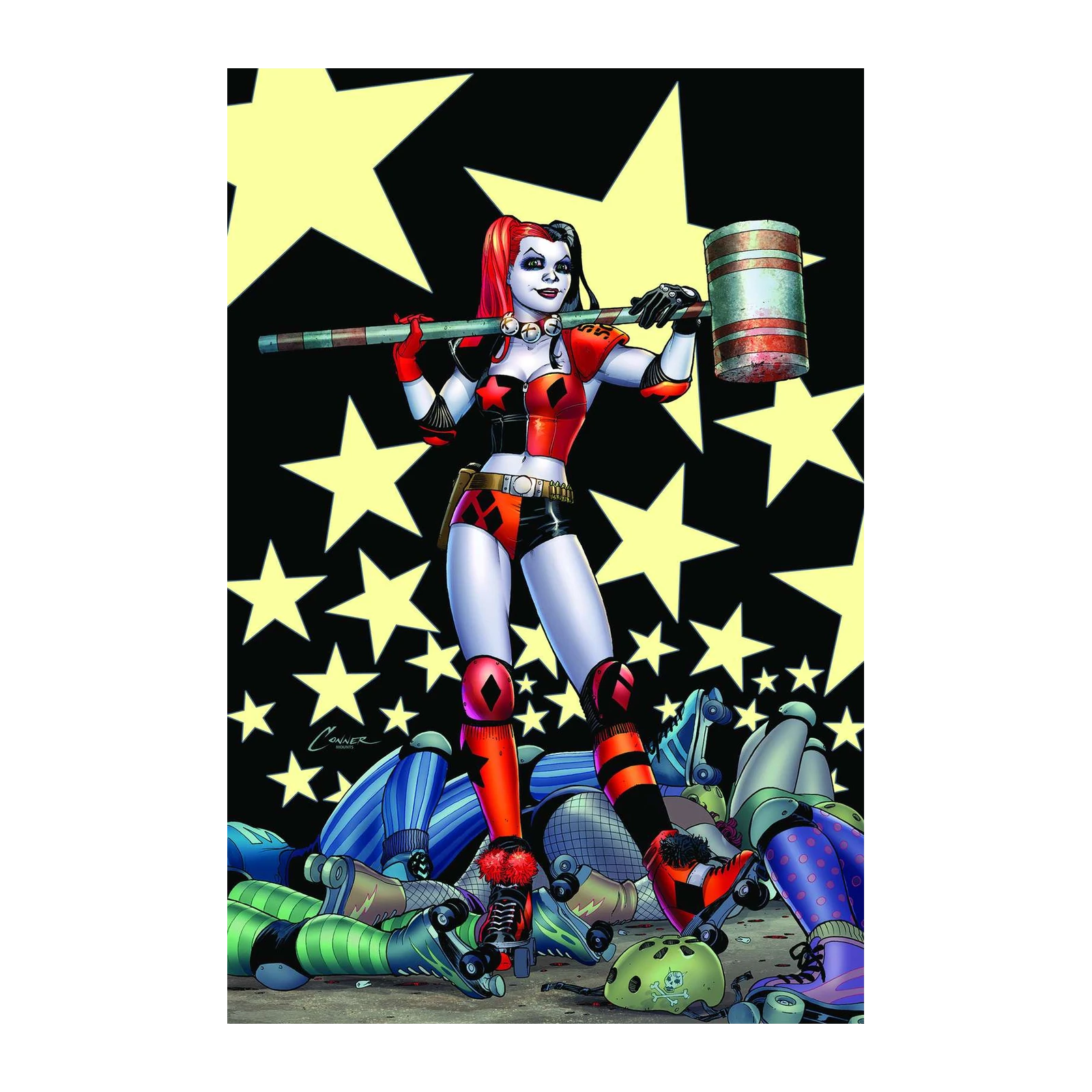Harley Quinn Roller Derby Wall Art