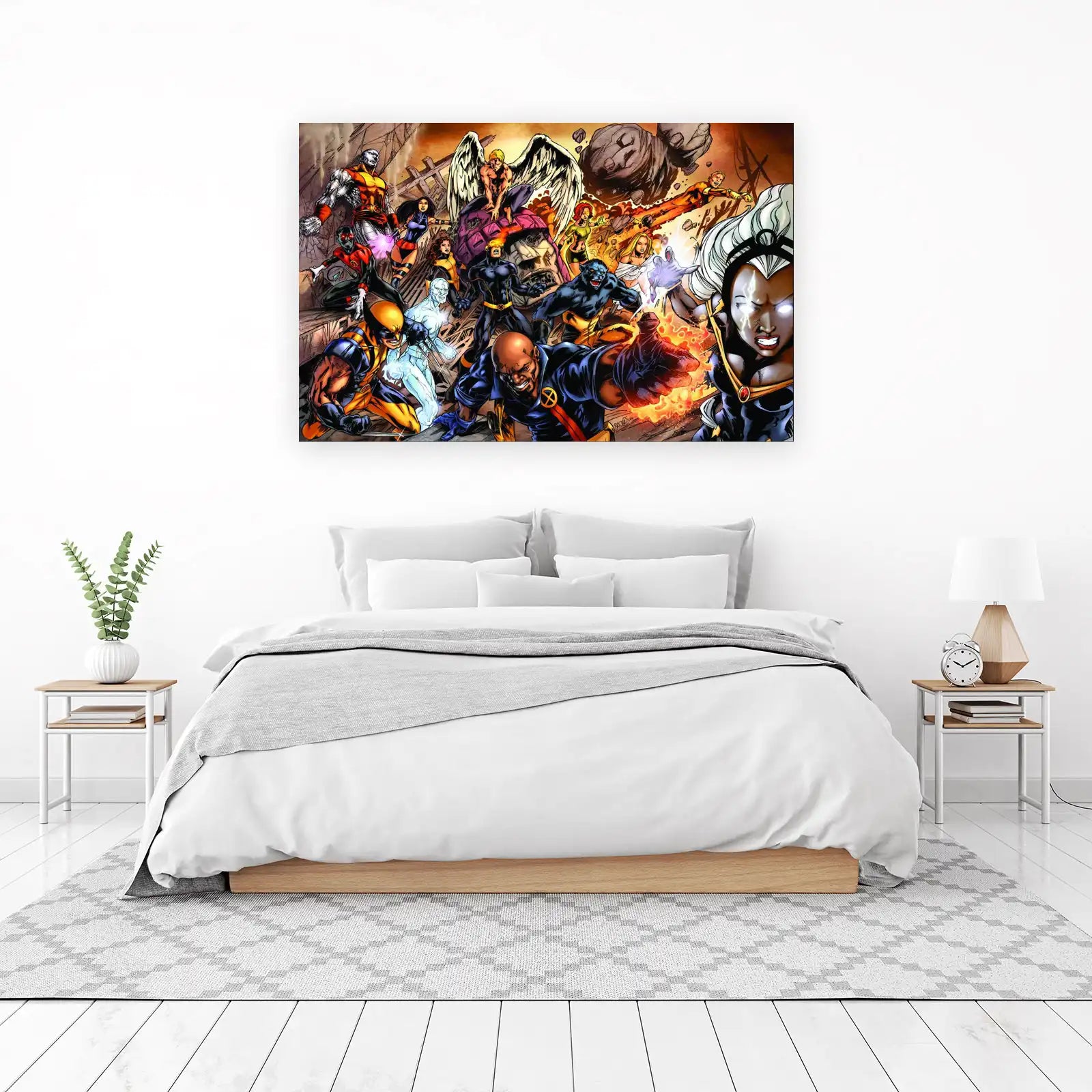 Iconic X-Men Team Vintage Comic Wall Art