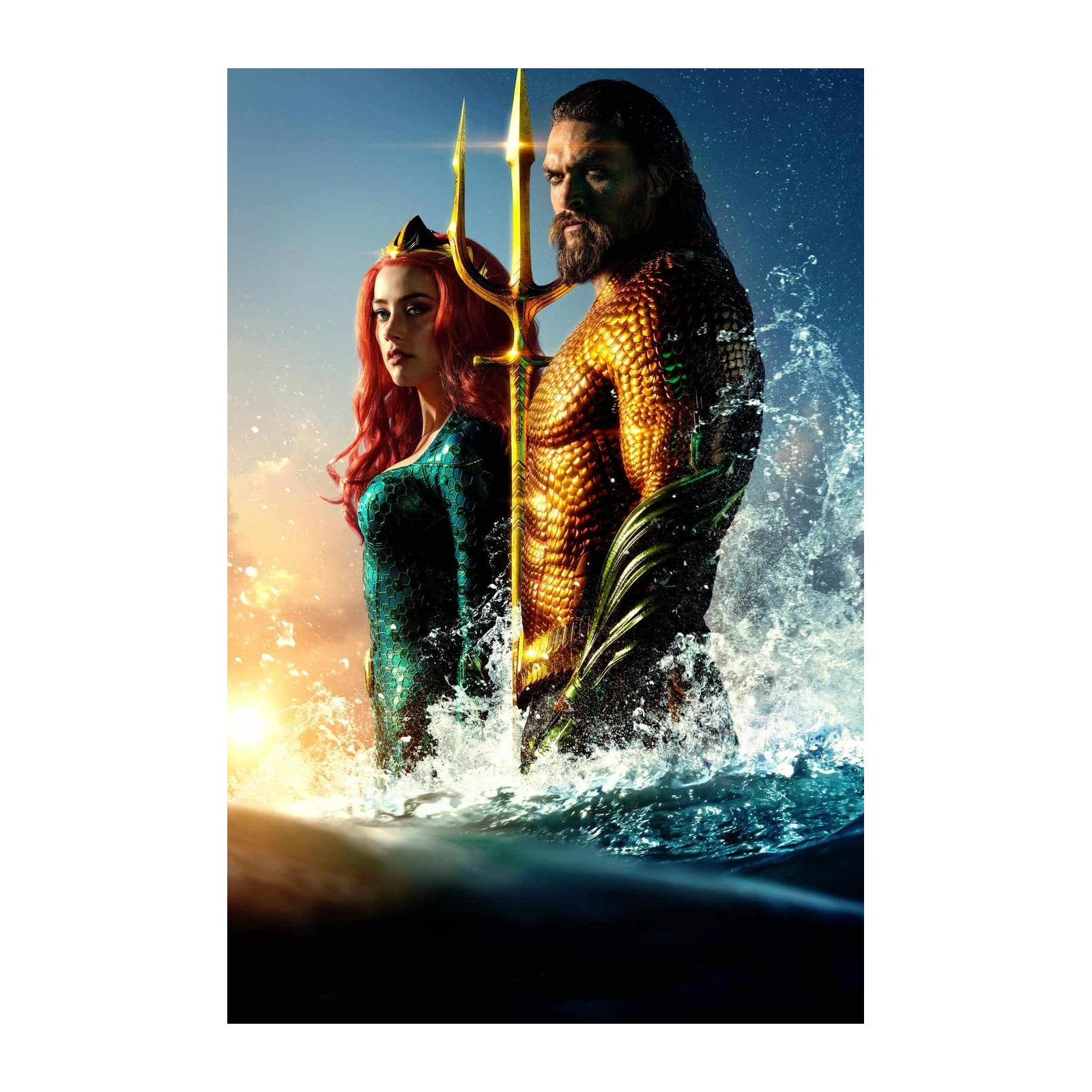 Aquaman & Mera Royal Clash Wall Art