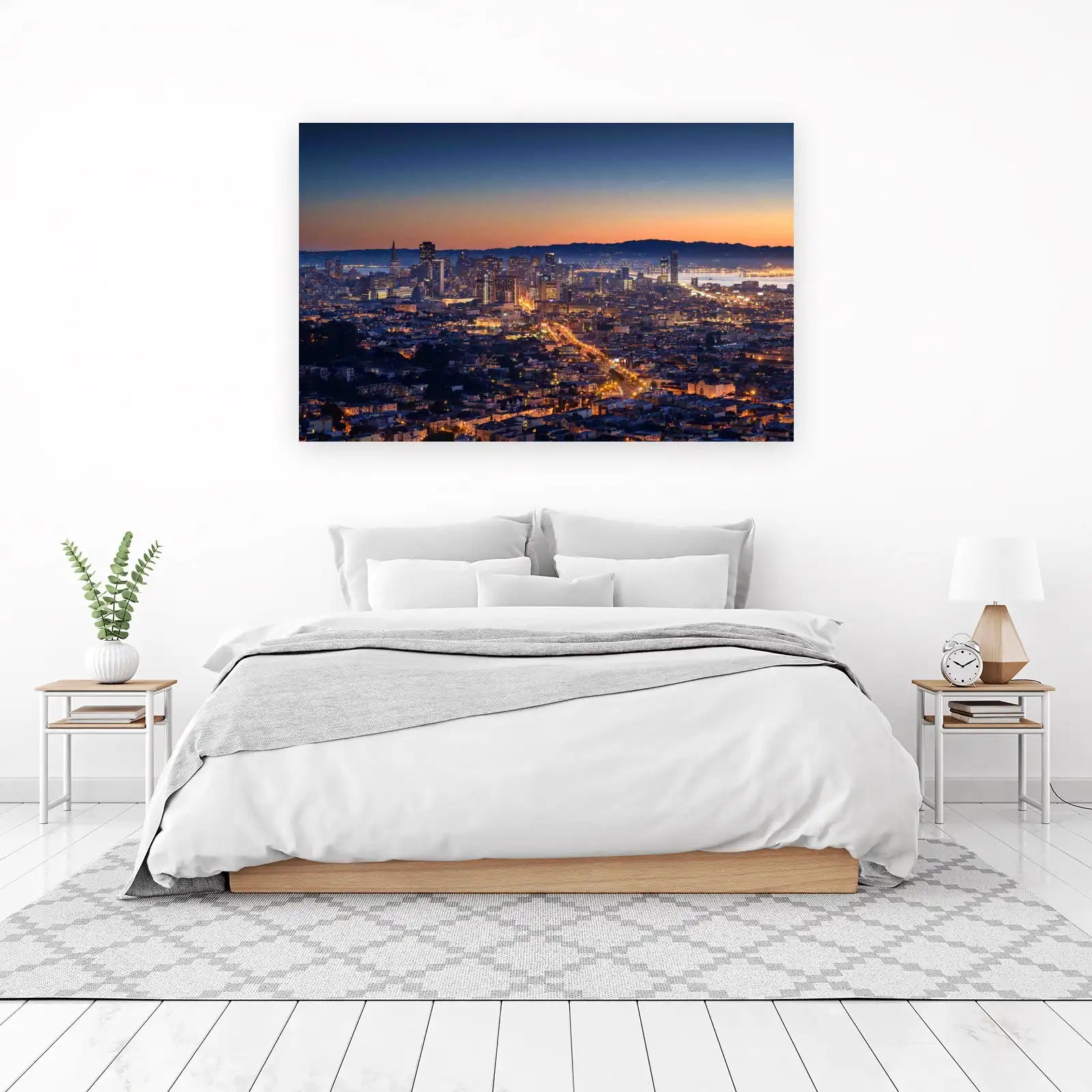 San Francisco Skyline Dusk Cityscape Wall Art