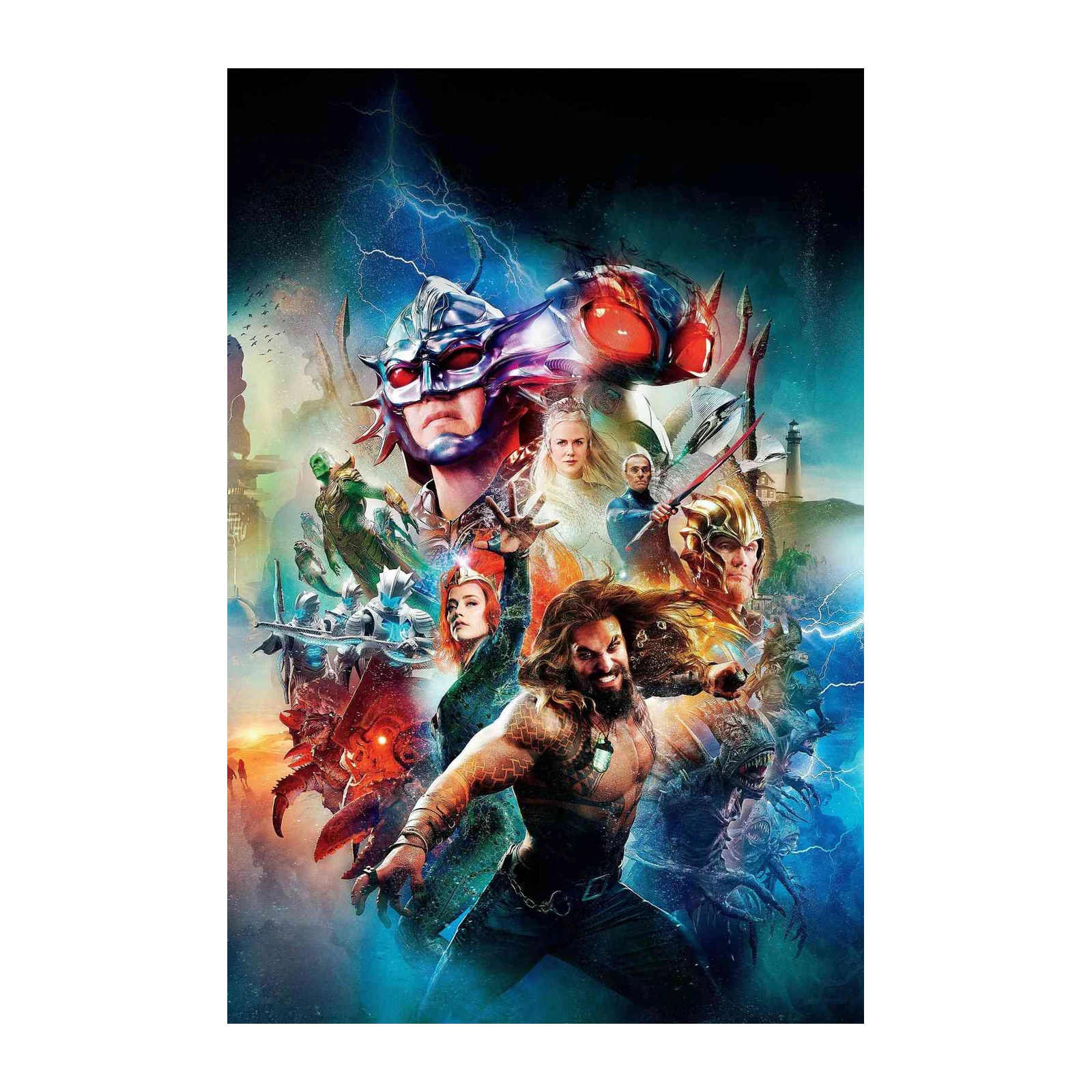 Epic Aquaman & Mera Action Wall Art