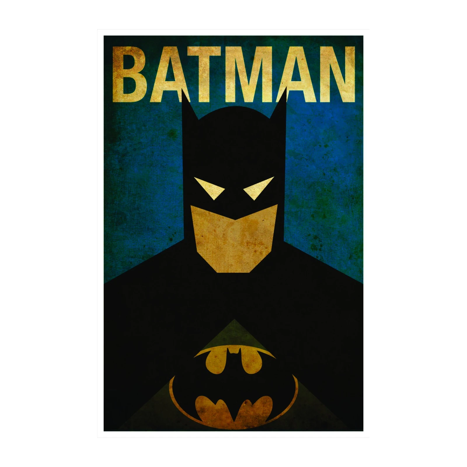 Iconic Batman Minimalist Vintage Wall Art