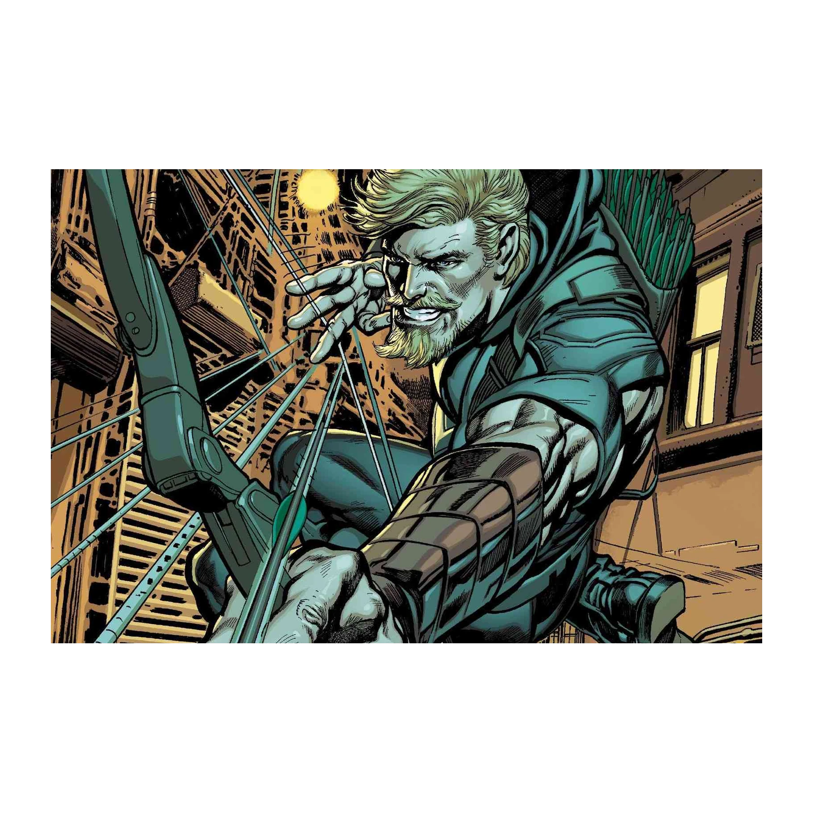 Green Arrow Action Comic Art Wall Art