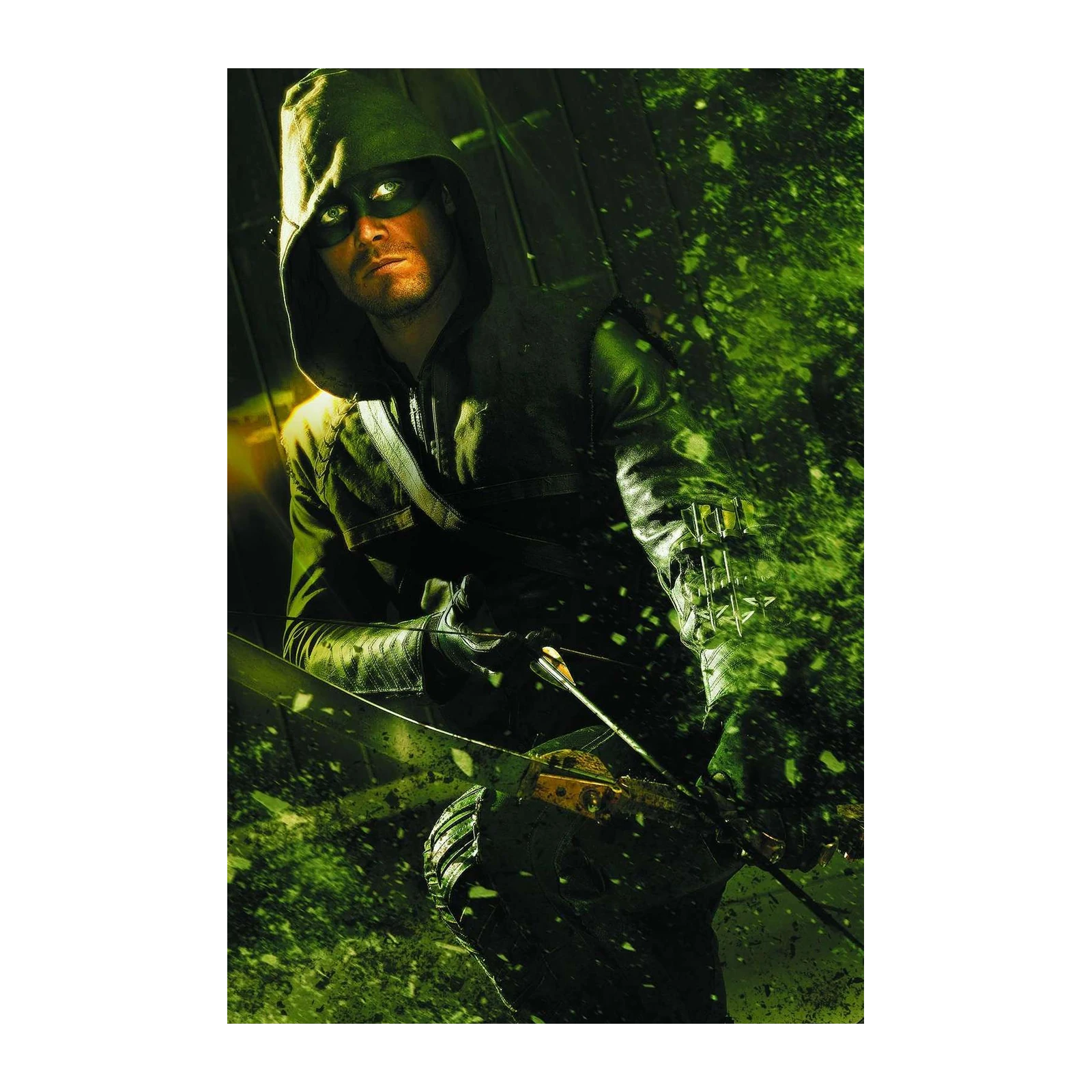 Green Arrow Intense Action Wall Art