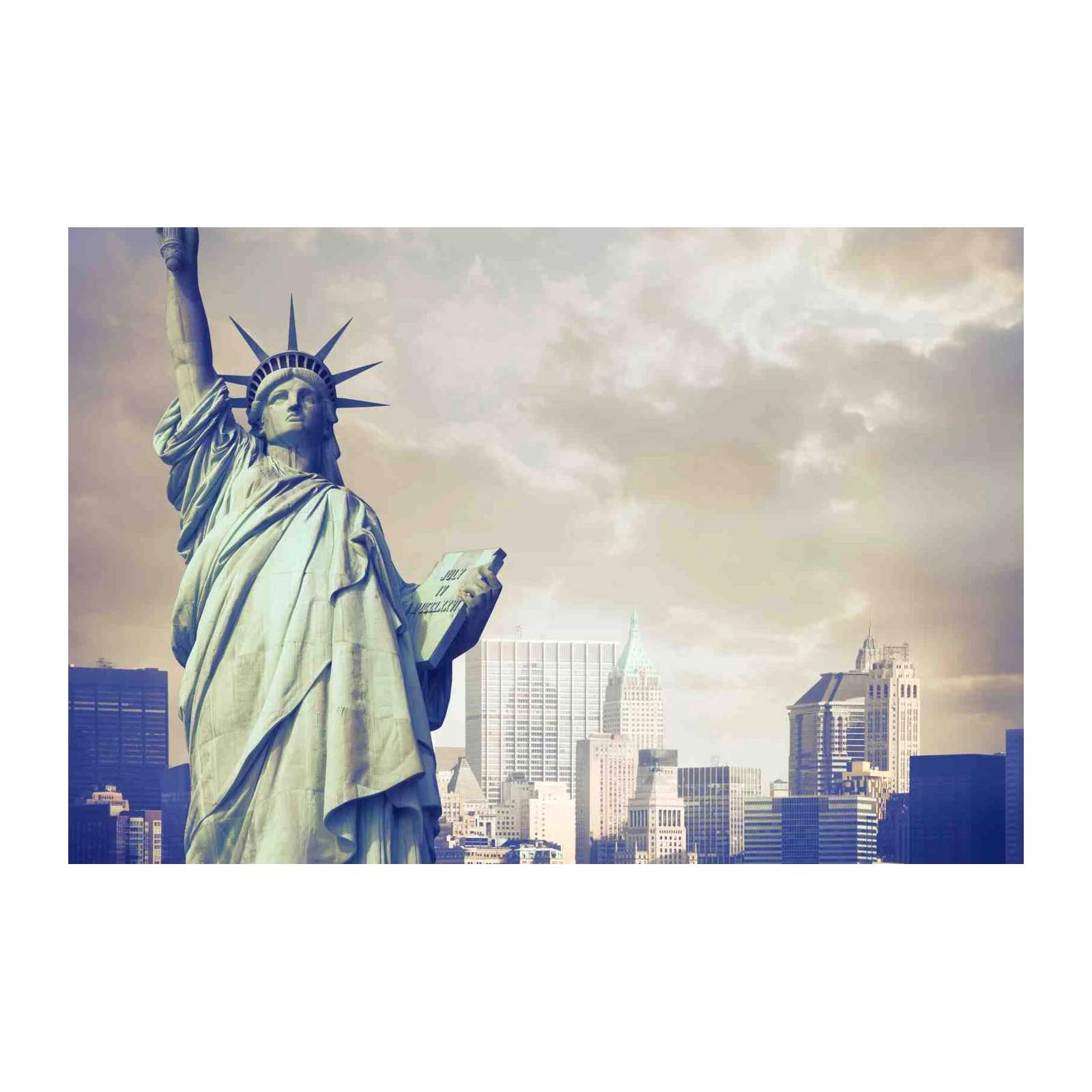 Iconic Statue of Liberty NYC Skyline Wall Art