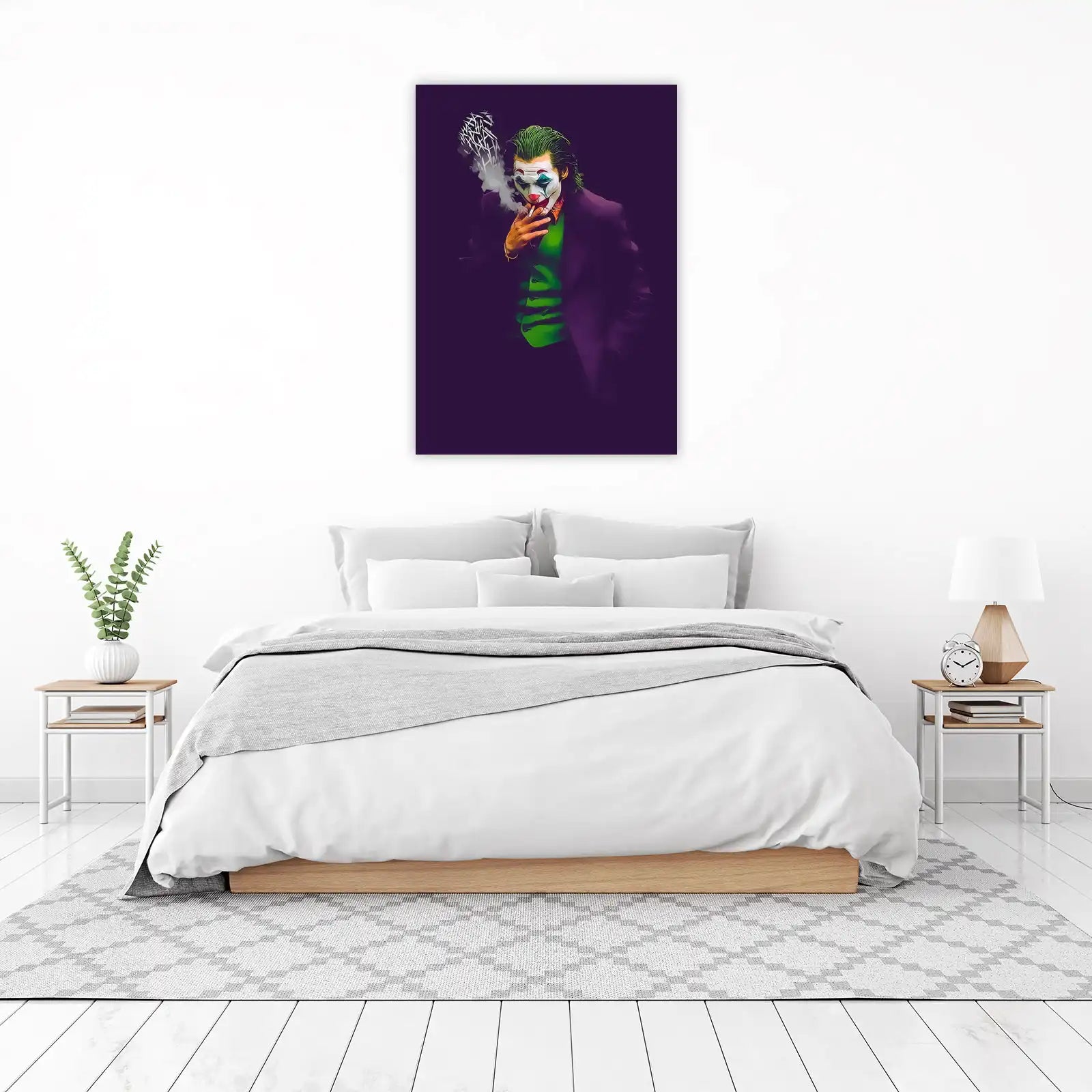Iconic Joker "HA HA HA" Smoking Wall Art