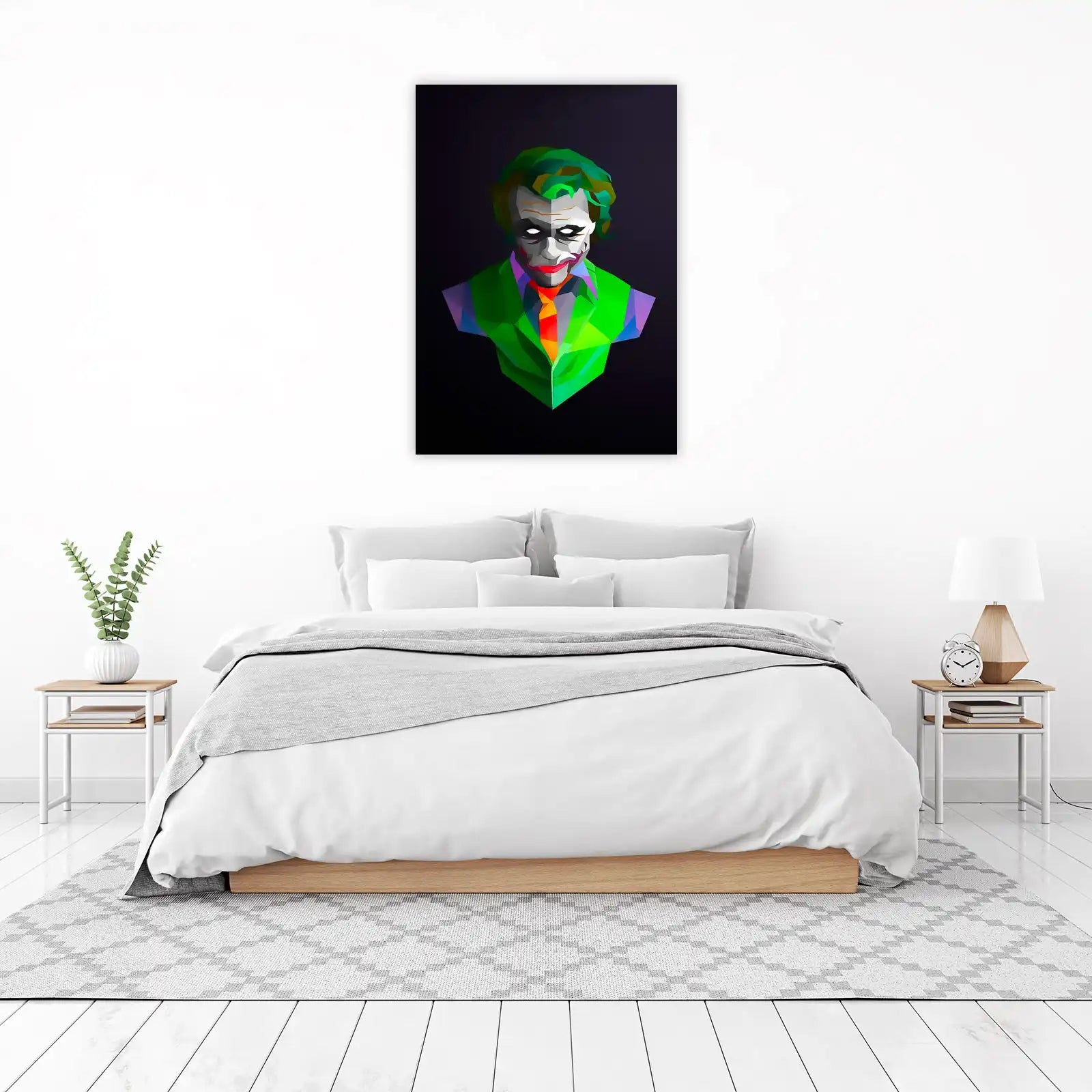 Geometric Joker Portrait Wall Art