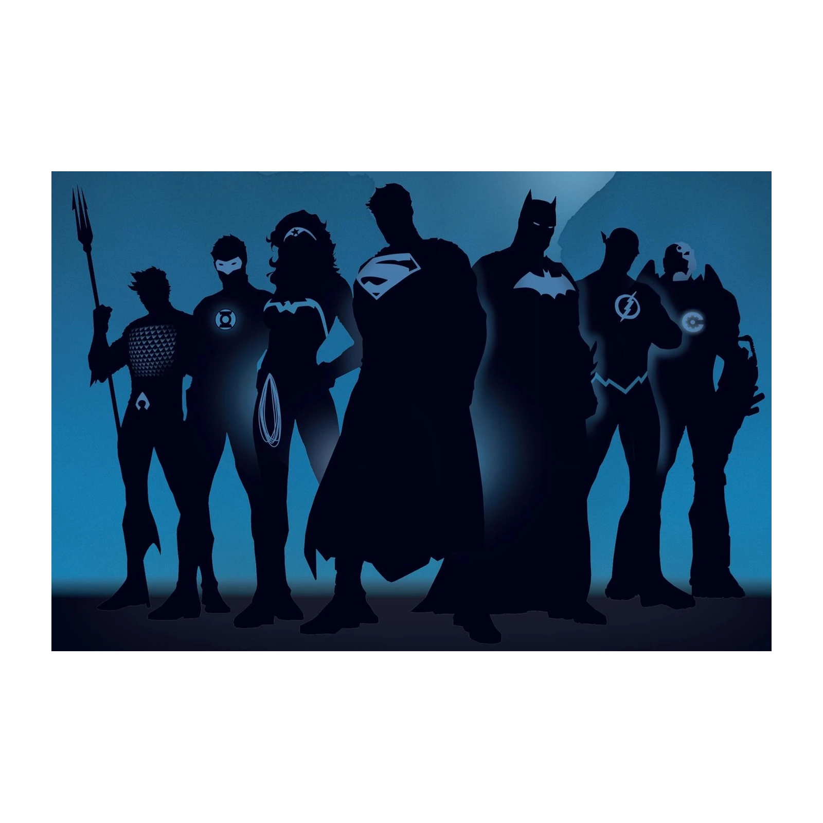 Justice League Silhouette Wall Art