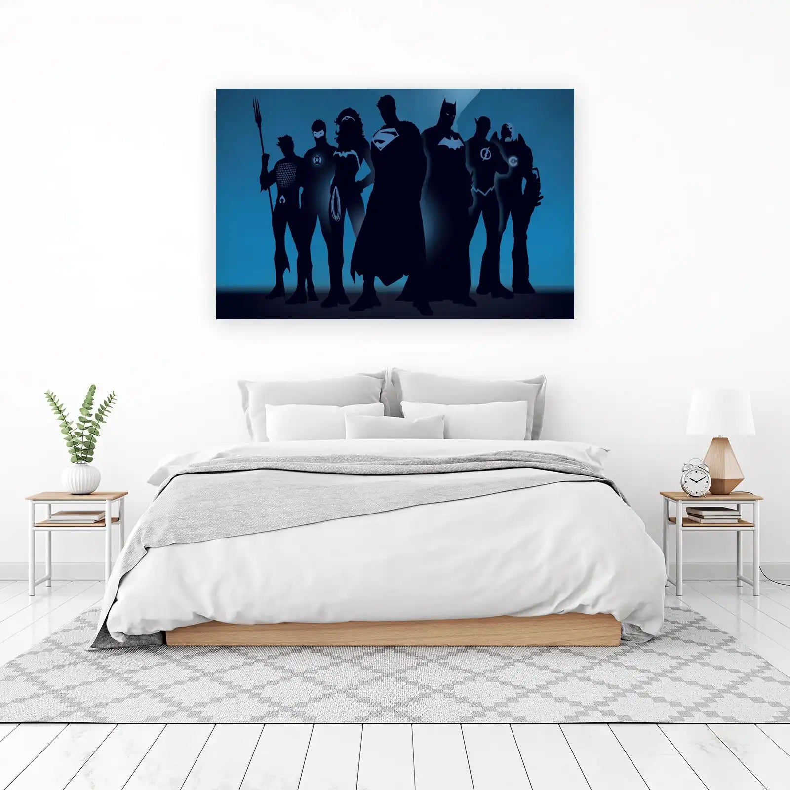Justice League Silhouette Wall Art