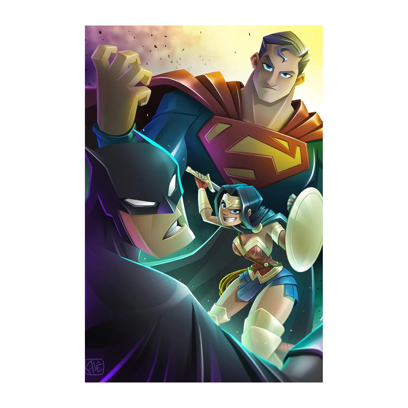 DC Heroes Dynamic Duo Batman & Superman Wall Art