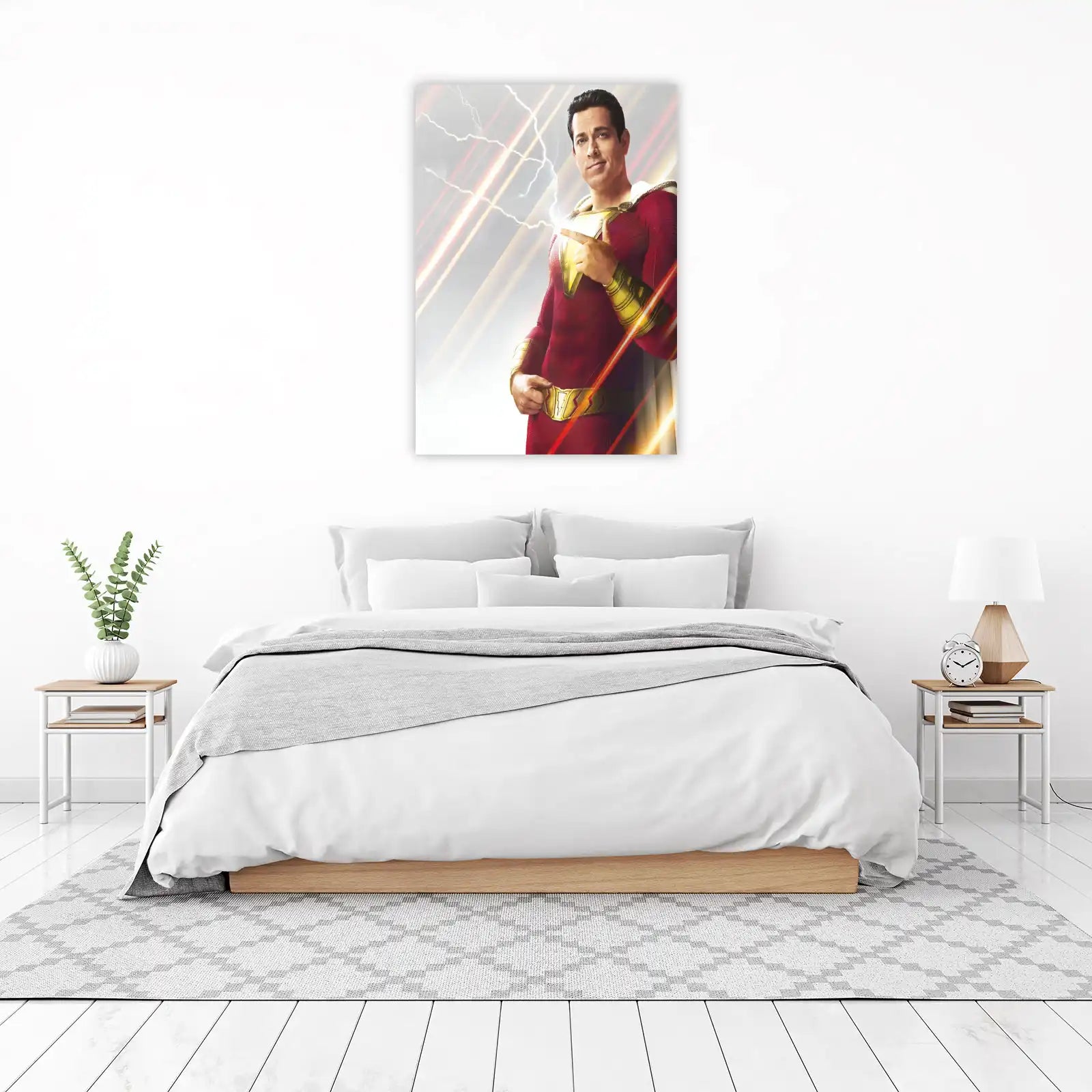 Shazam Superhero Lightning Wall Art