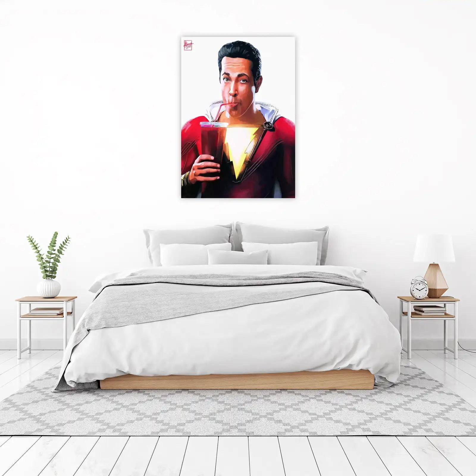 Shazam Superhero Sip Wall Art