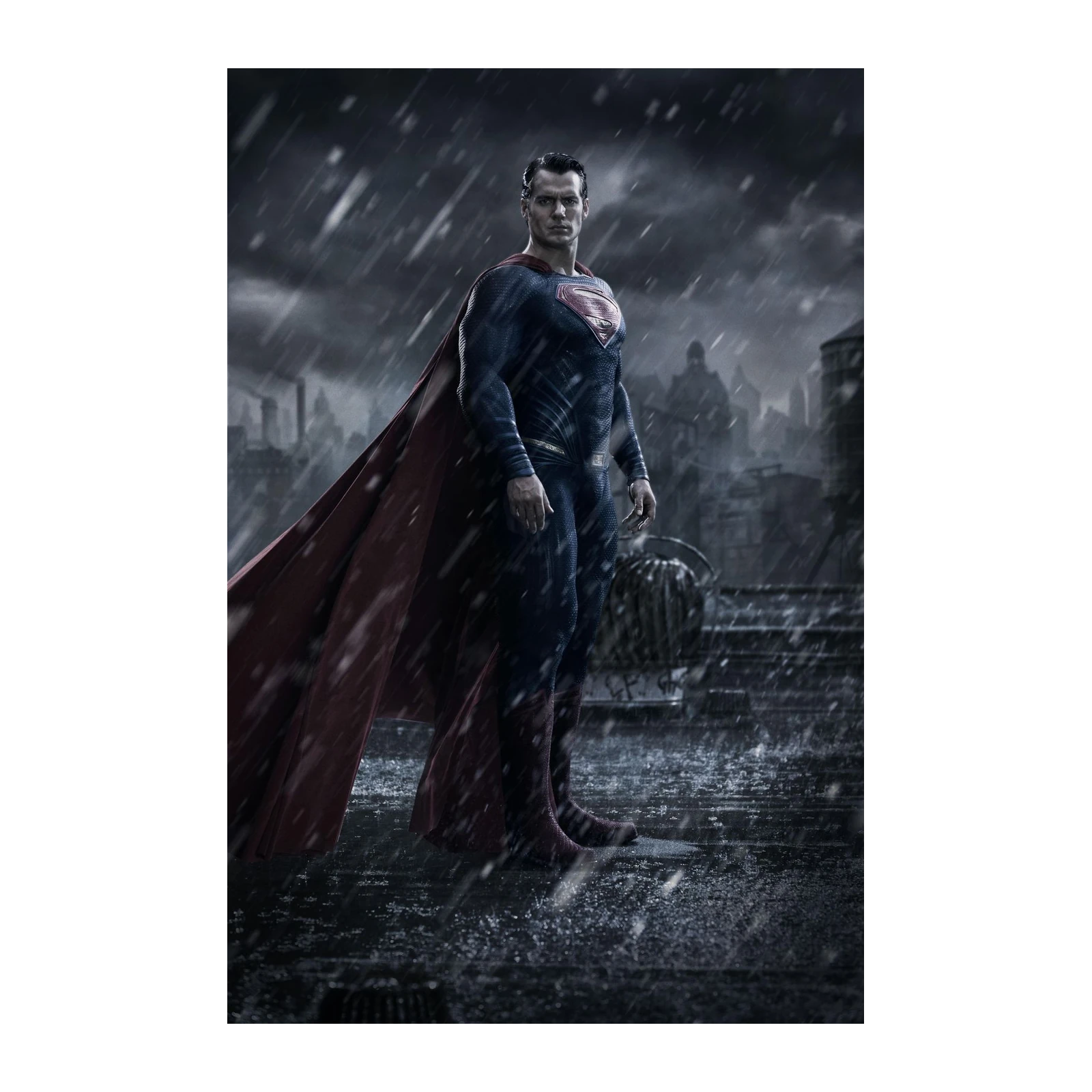 Epic Superman in Rain Wall Art