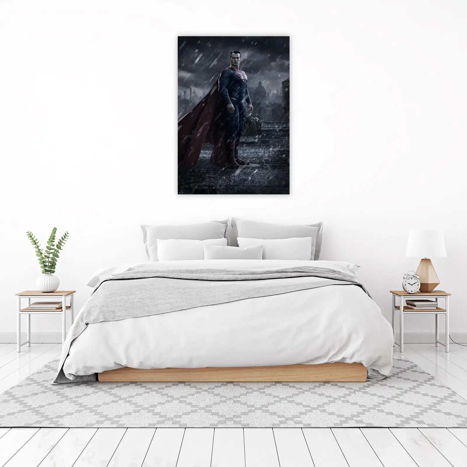 Epic Superman in Rain Wall Art