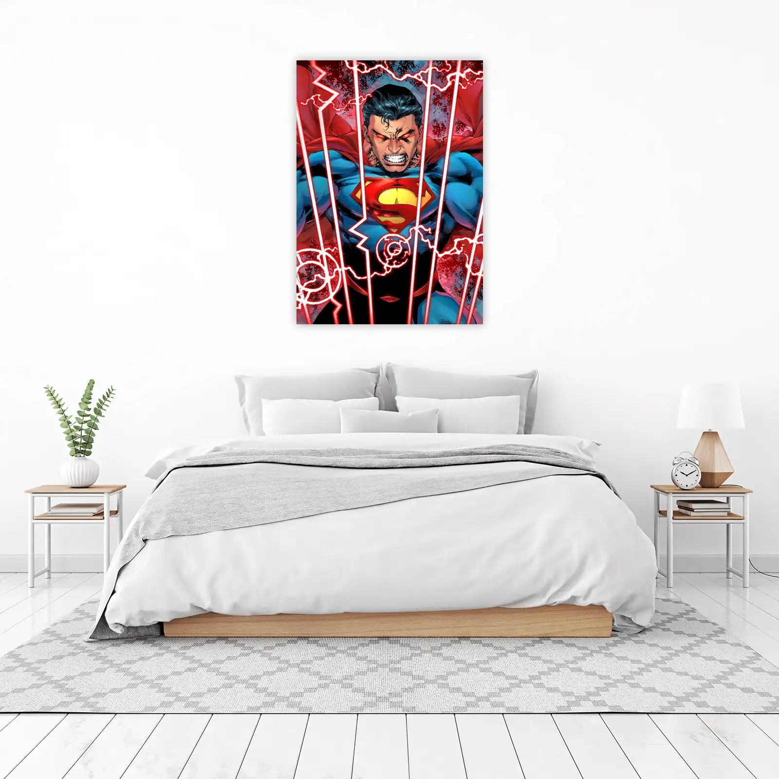 Angry Superman Red Eyes Wall Art