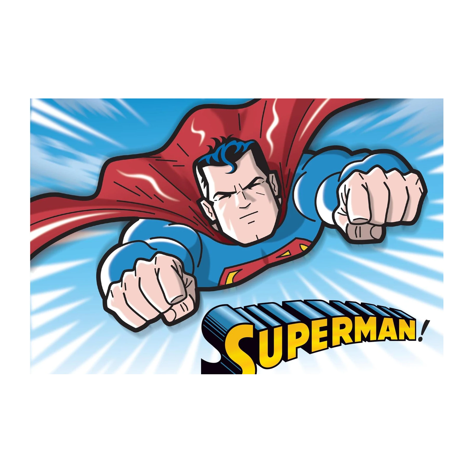 Dynamic Superman Flying Wall Art