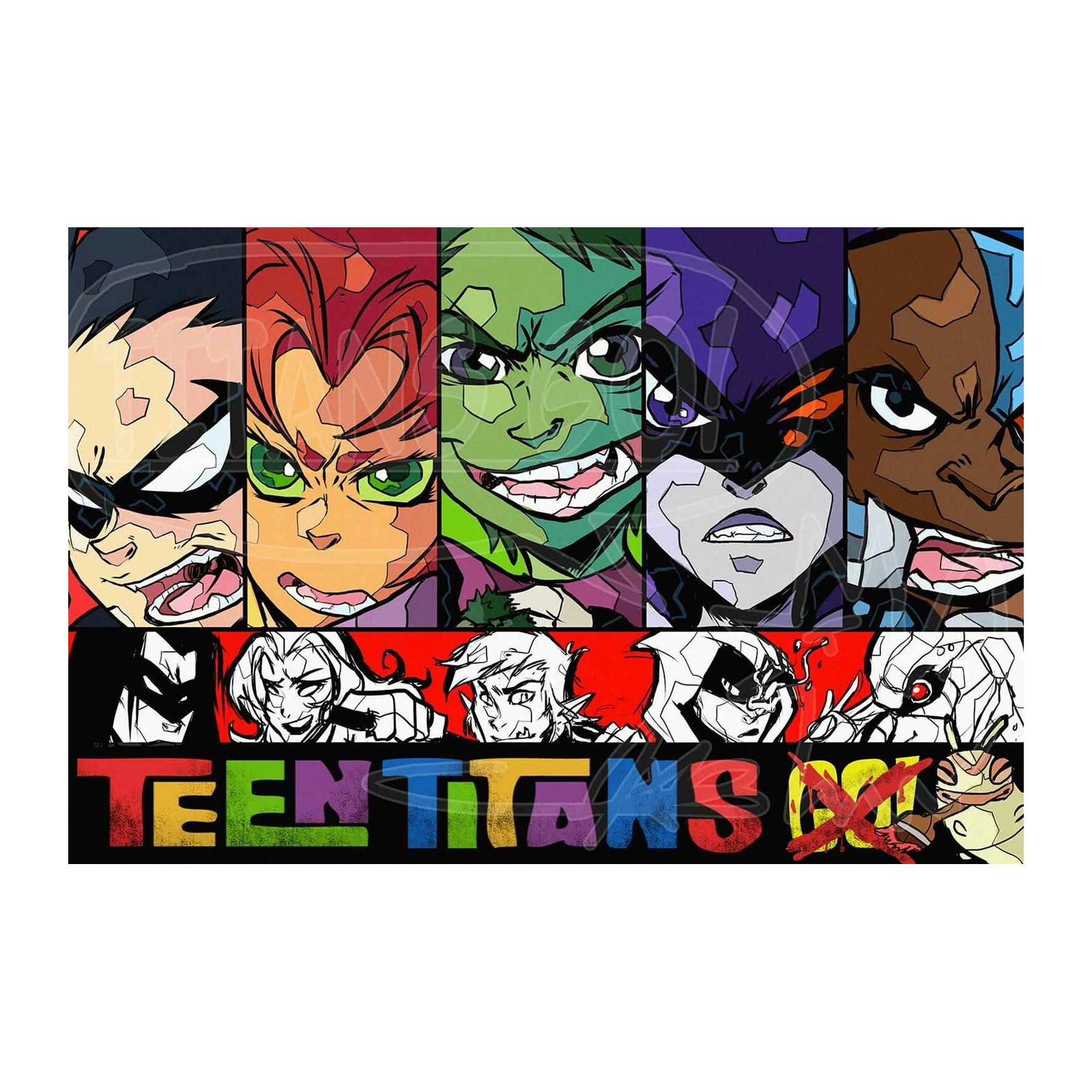 Teen Titans Go! Dynamic Comic Wall Art